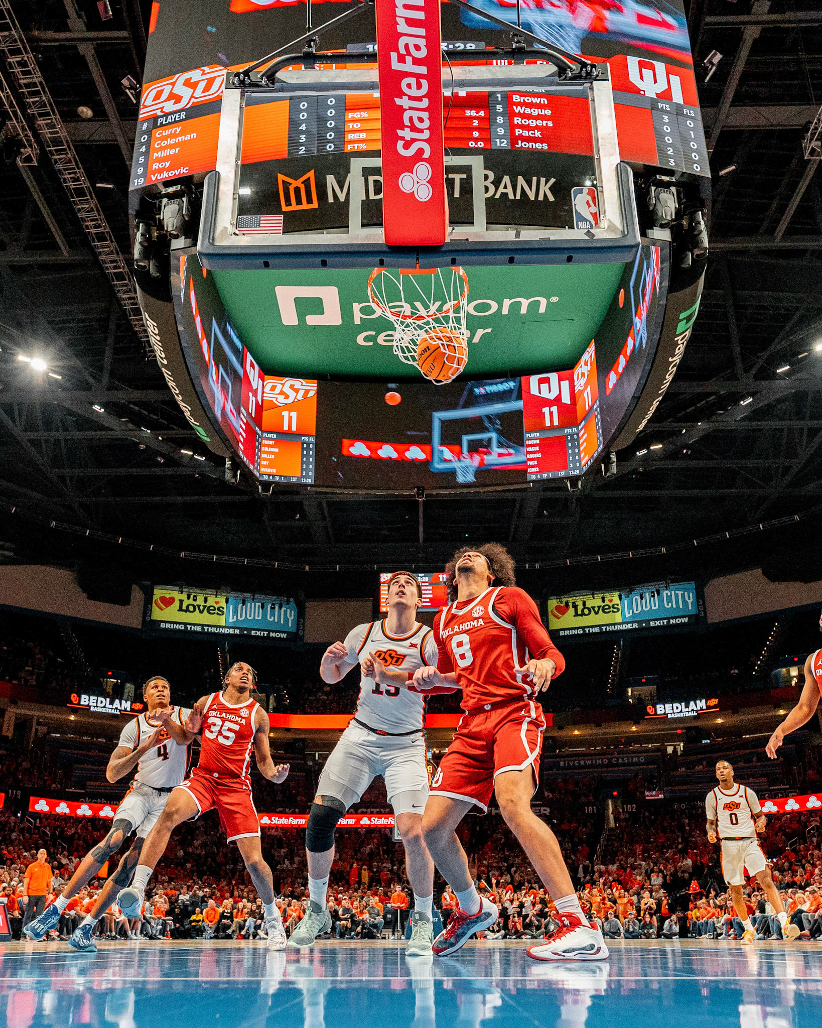 Image Taken at OkState vs Oklahoma, 13, 12, 2025, Paycom Center, Oklahoma City Oklahoma. Carson Skidmore/OSU Athletics