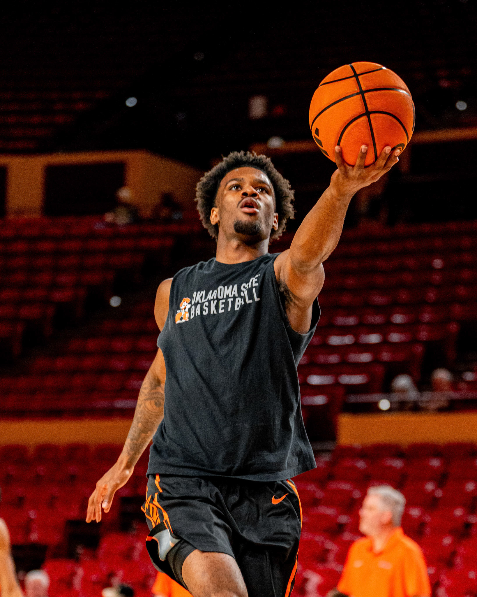 Image Taken at Oklahoma State Mens Basketball at Arizona State University, 10, 02, 2026, Desert Financial Arena, Tempe, Arizona. Carson Skidmore/OSU Athletics