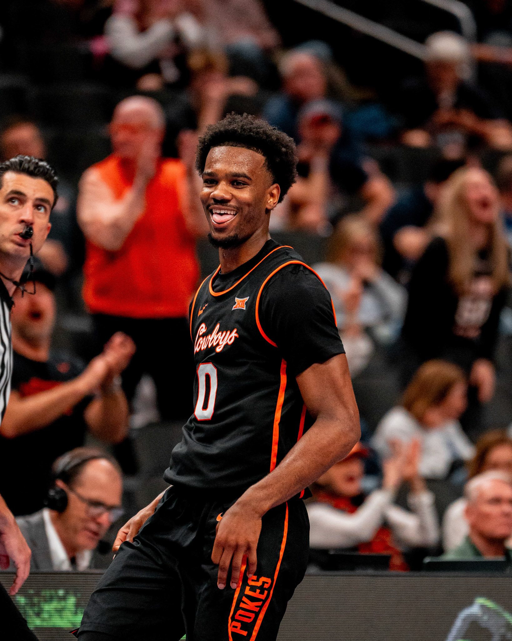 Image Taken at 2026 Phillips 66 Big 12 Men's Basketball Tournament, 11, 03, 2026, T-Mobile Center, Kansas City Missouri. Carson Skidmore/OSU Athletics