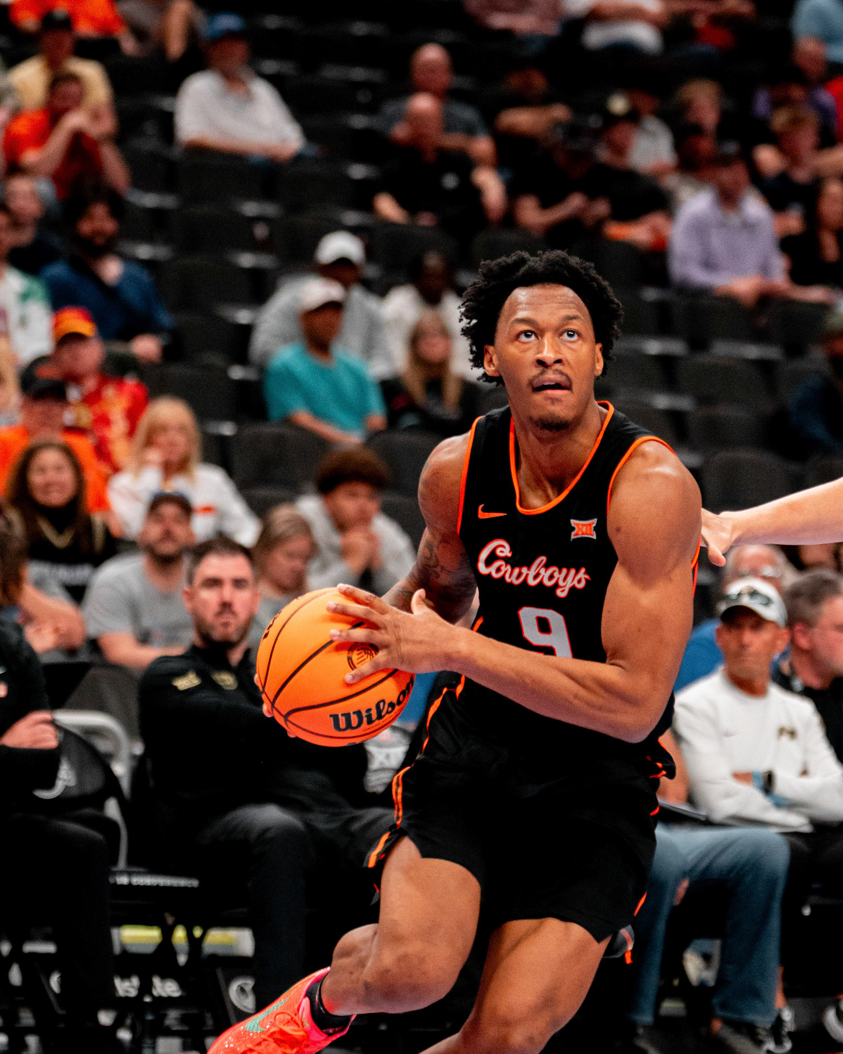 Image Taken at 2026 Phillips 66 Big 12 Men's Basketball Tournament, 11, 03, 2026, T-Mobile Center, Kansas City Missouri. Carson Skidmore/OSU Athletics