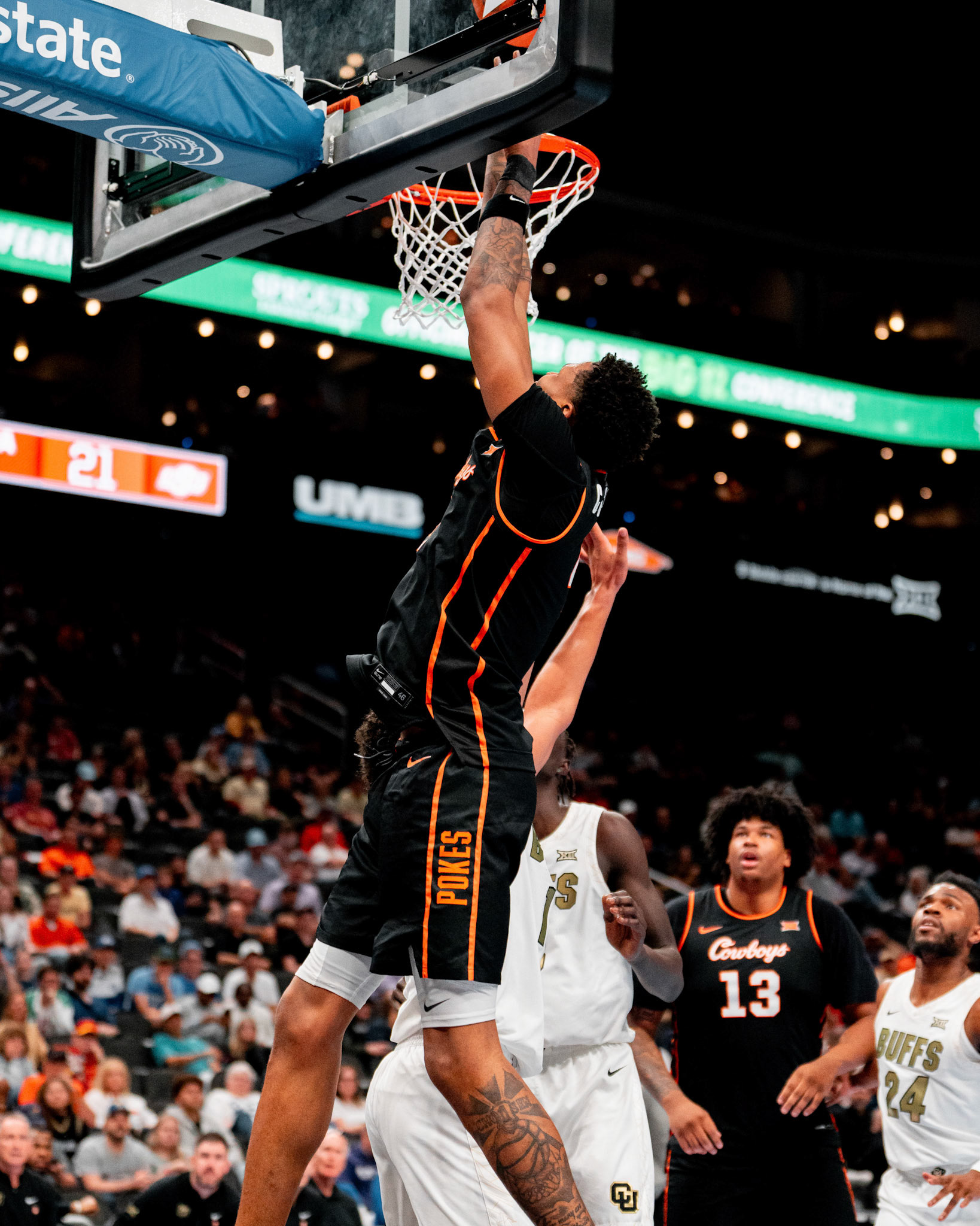 Image Taken at 2026 Phillips 66 Big 12 Men's Basketball Tournament, 11, 03, 2026, T-Mobile Center, Kansas City Missouri. Carson Skidmore/OSU Athletics