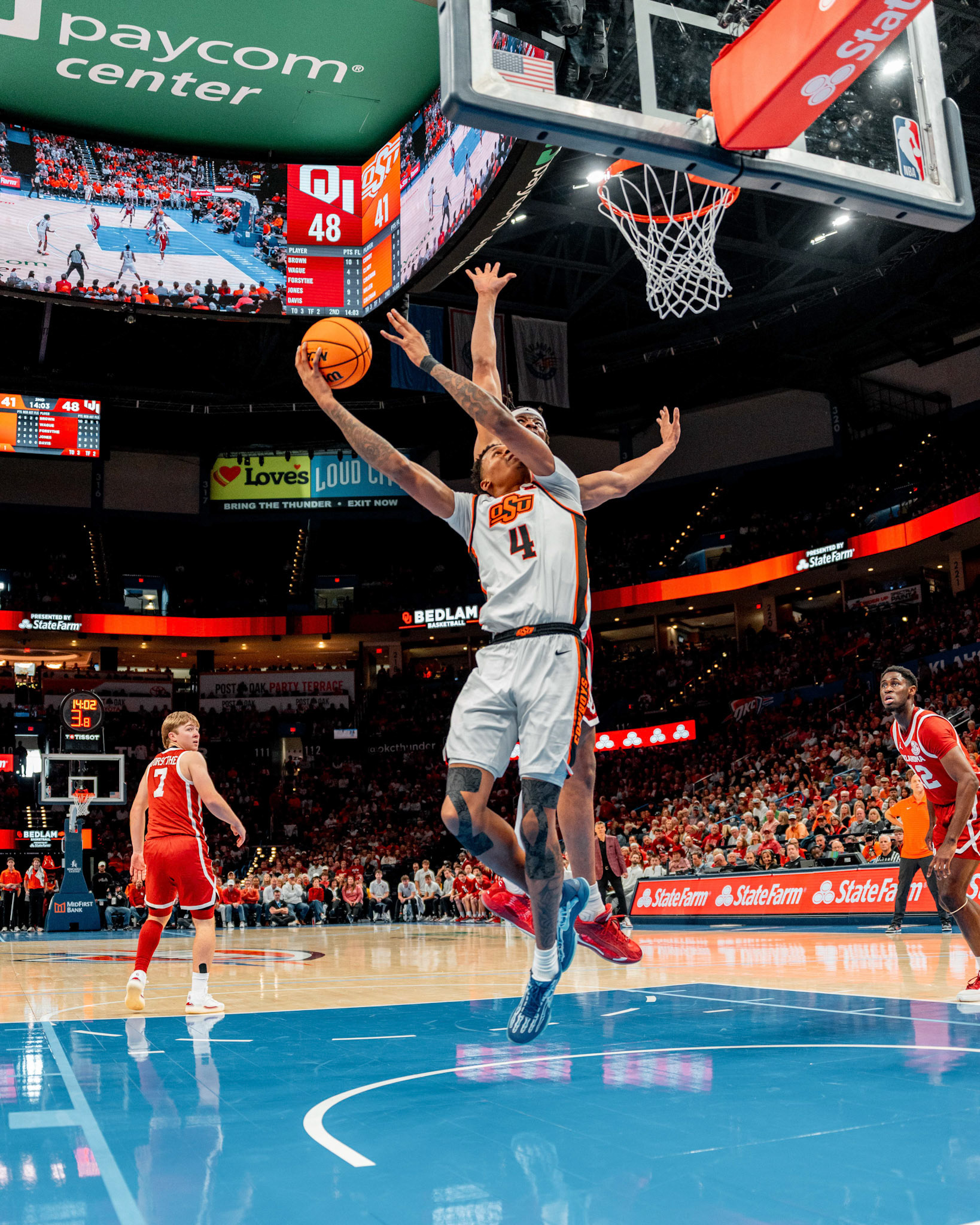Image Taken at OkState vs Oklahoma, 13, 12, 2025, Paycom Center, Oklahoma City Oklahoma. Carson Skidmore/OSU Athletics