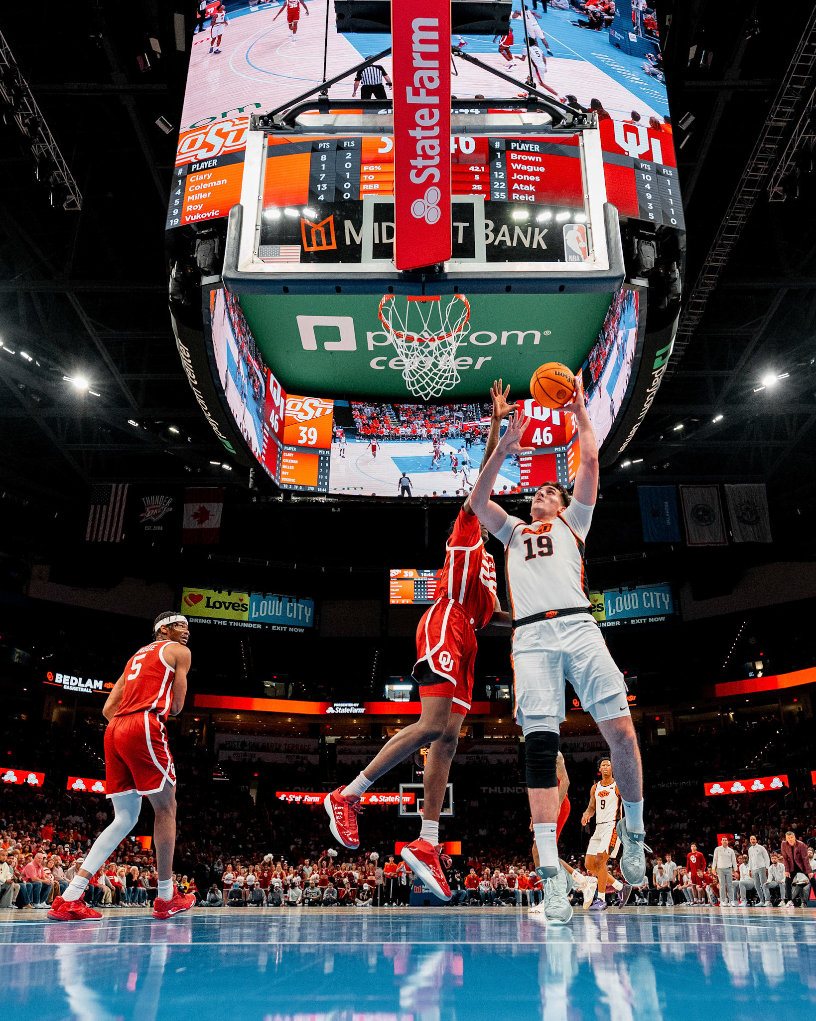 Image Taken at OkState vs Oklahoma, 13, 12, 2025, Paycom Center, Oklahoma City Oklahoma. Carson Skidmore/OSU Athletics