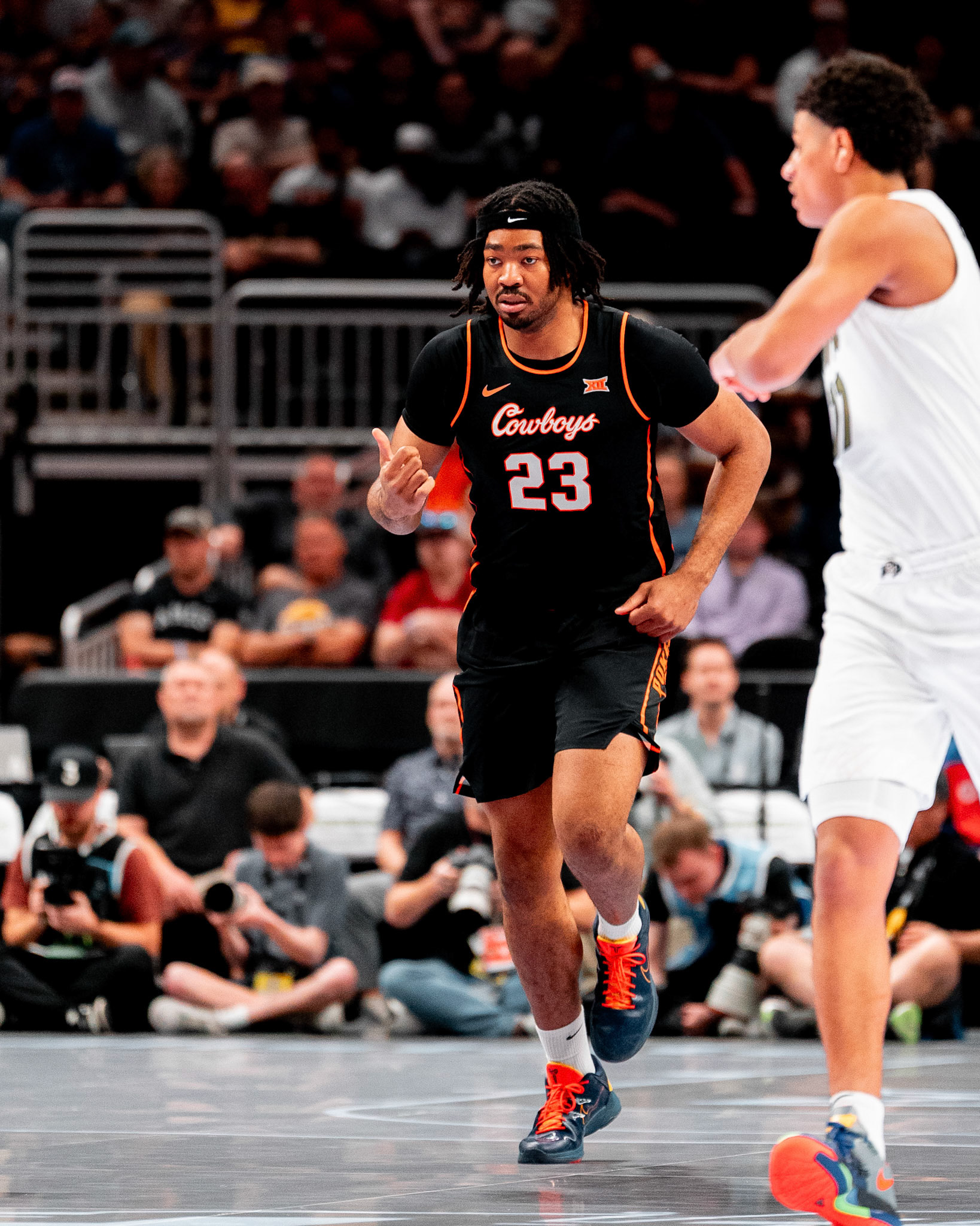 Image Taken at 2026 Phillips 66 Big 12 Men's Basketball Tournament, 11, 03, 2026, T-Mobile Center, Kansas City Missouri. Carson Skidmore/OSU Athletics