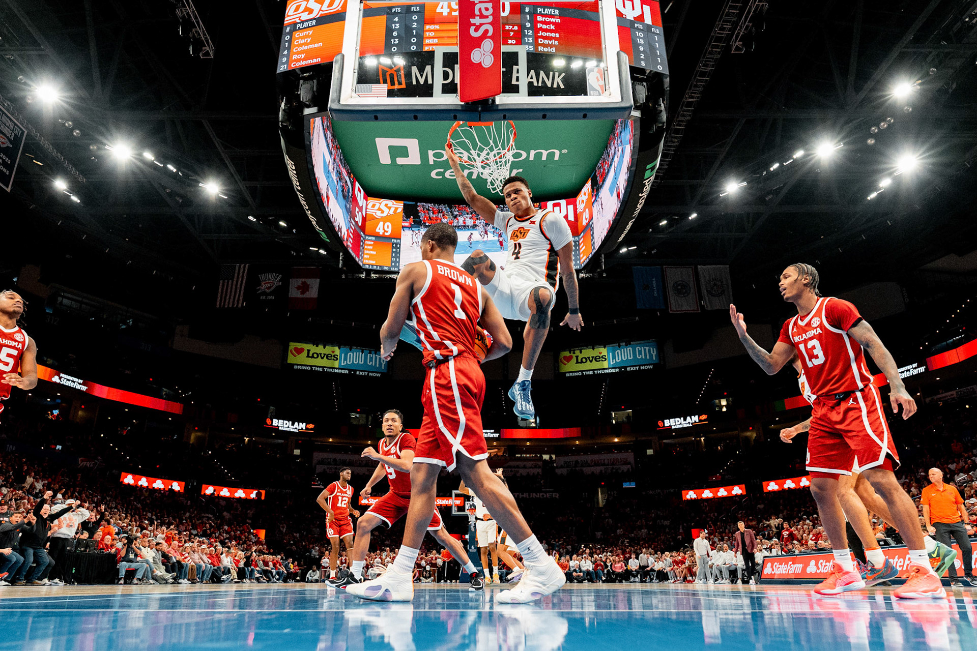 Image Taken at OkState vs Oklahoma, 13, 12, 2025, Paycom Center, Oklahoma City Oklahoma. Carson Skidmore/OSU Athletics