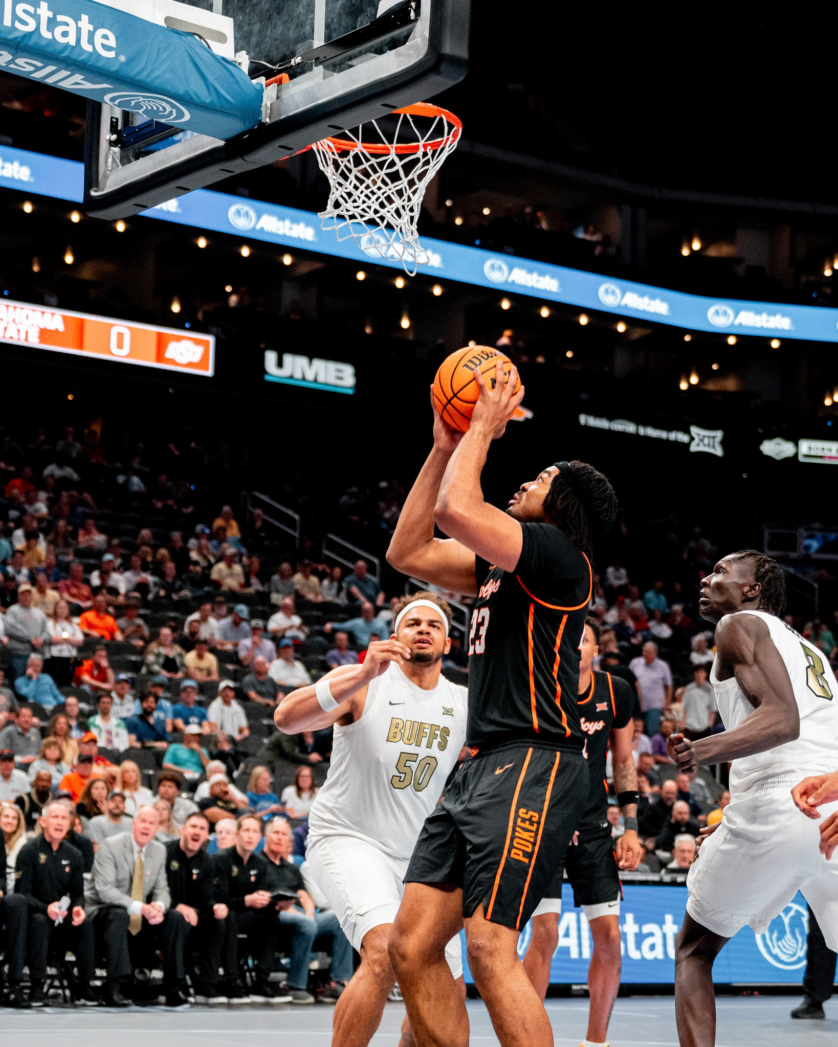 Image Taken at 2026 Phillips 66 Big 12 Men's Basketball Tournament, 11, 03, 2026, T-Mobile Center, Kansas City Missouri. Carson Skidmore/OSU Athletics