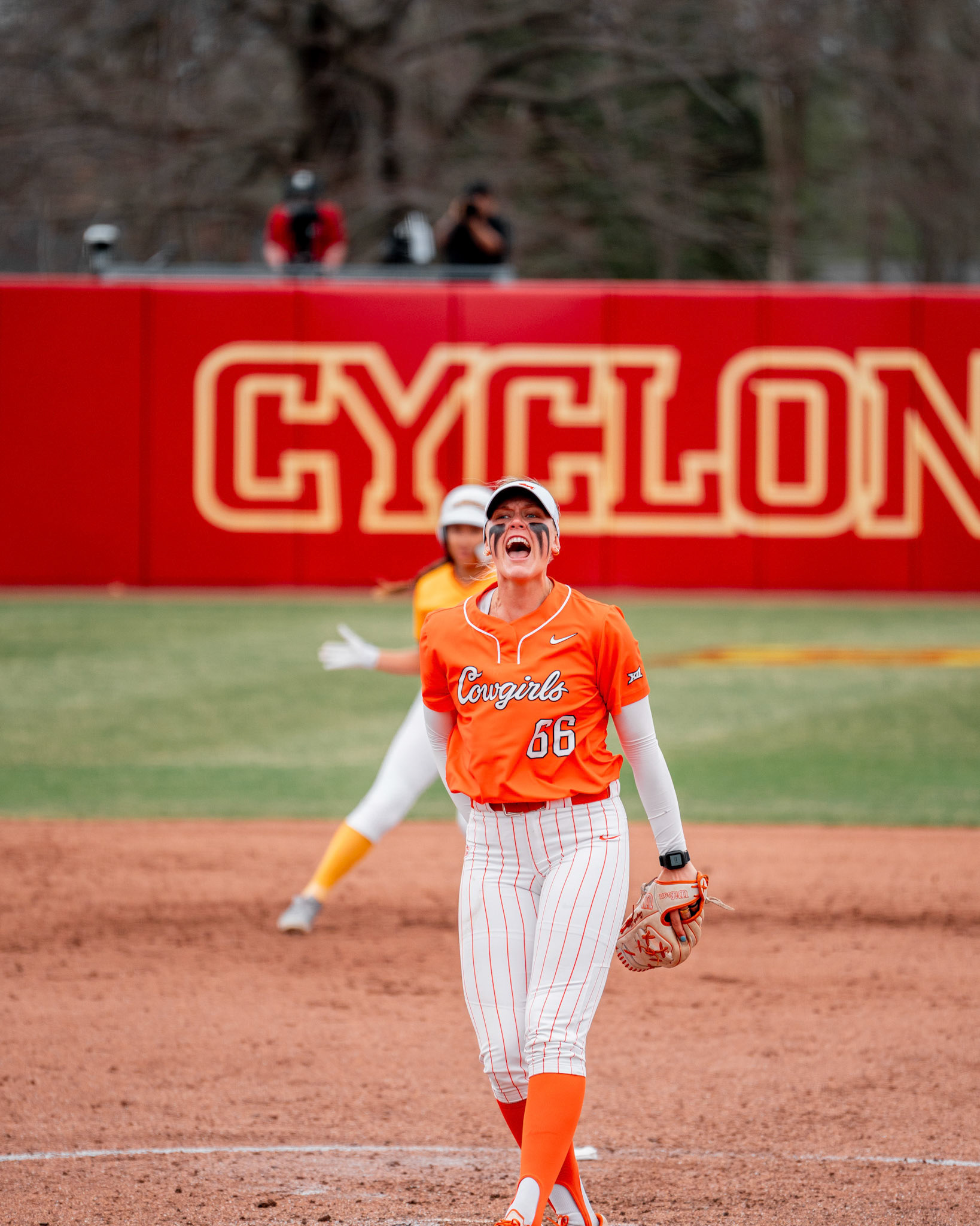 Image Taken at Cowgirl Softball at Iowa State, 12, 04, 2026, Cyclone Sports Complex, Ames, Iowa. Carson Skidmore/OSU Athletics.,