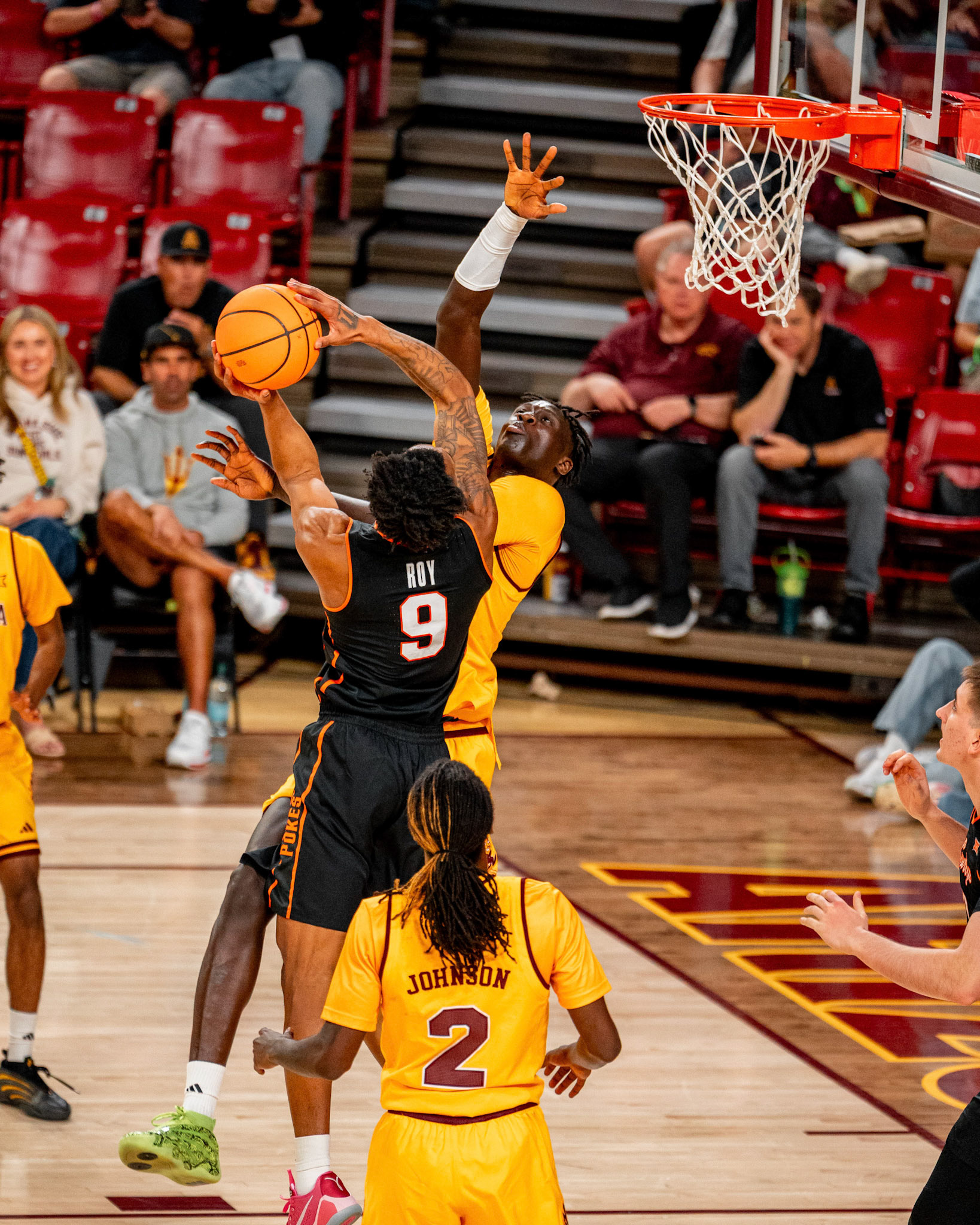 Image Taken at Oklahoma State Mens Basketball at Arizona State University, 10, 02, 2026, Desert Financial Arena, Tempe, Arizona. Carson Skidmore/OSU Athletics