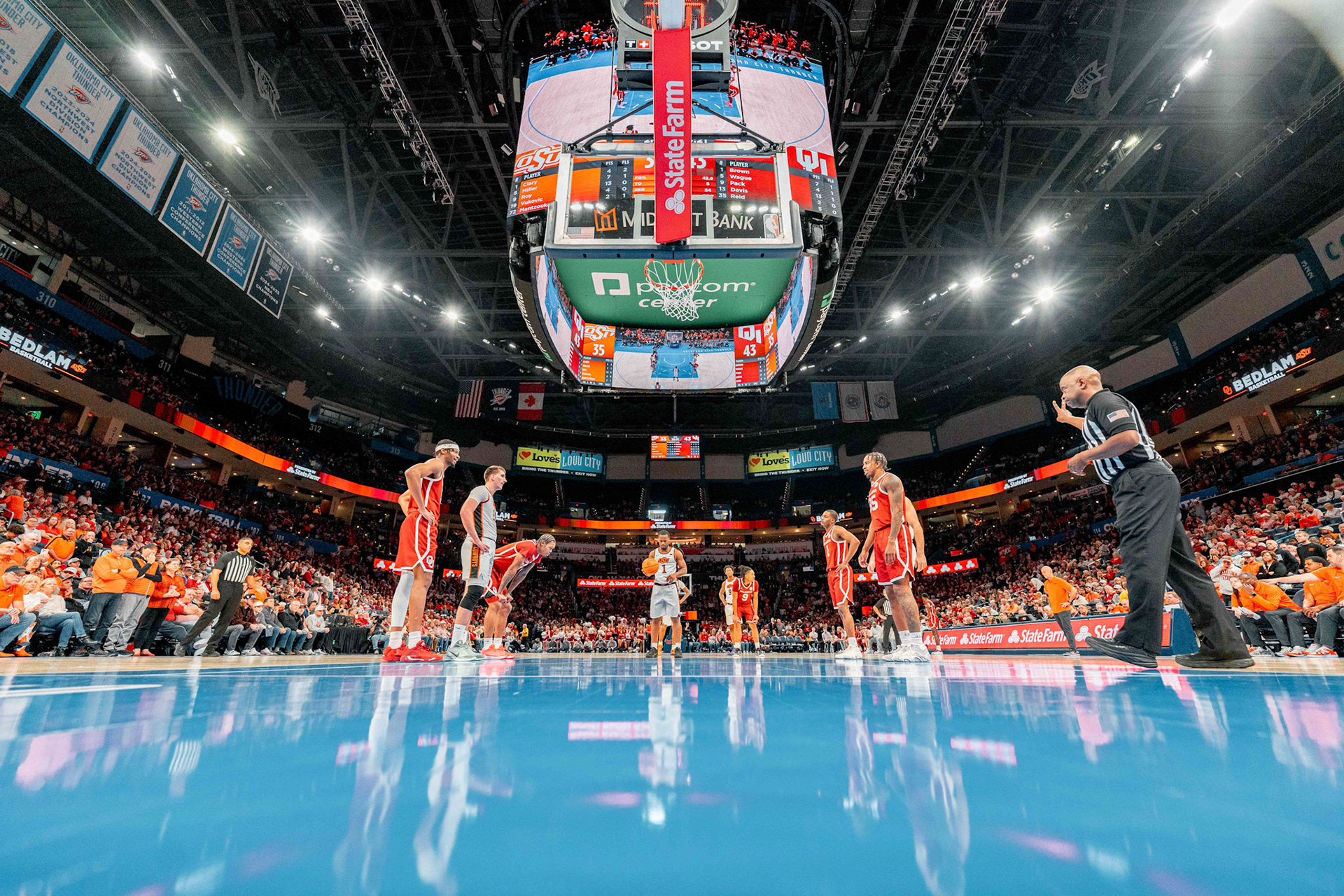 Image Taken at OkState vs Oklahoma, 13, 12, 2025, Paycom Center, Oklahoma City Oklahoma. Carson Skidmore/OSU Athletics