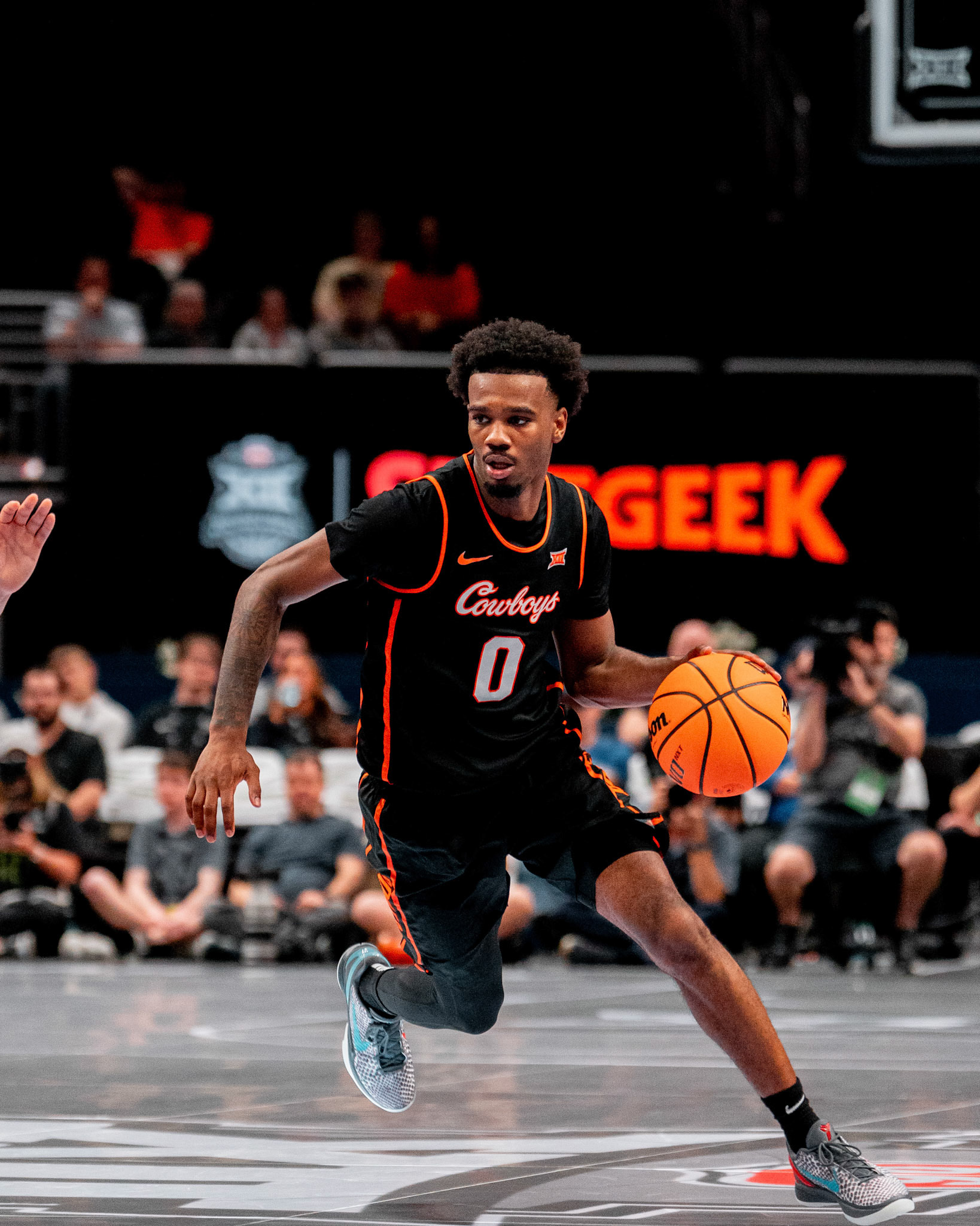 Image Taken at 2026 Phillips 66 Big 12 Men's Basketball Tournament, 11, 03, 2026, T-Mobile Center, Kansas City Missouri. Carson Skidmore/OSU Athletics