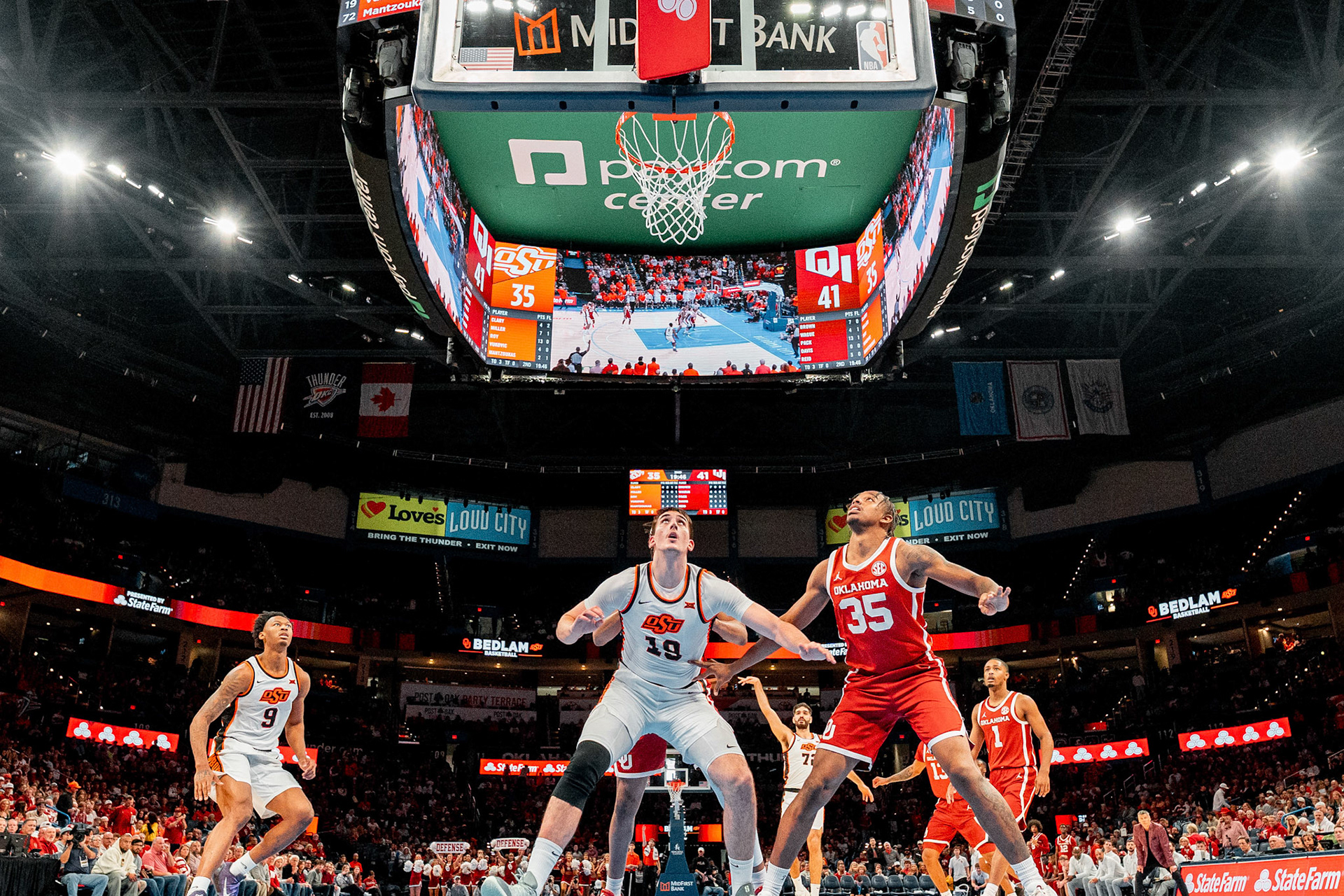 Image Taken at OkState vs Oklahoma, 13, 12, 2025, Paycom Center, Oklahoma City Oklahoma. Carson Skidmore/OSU Athletics
