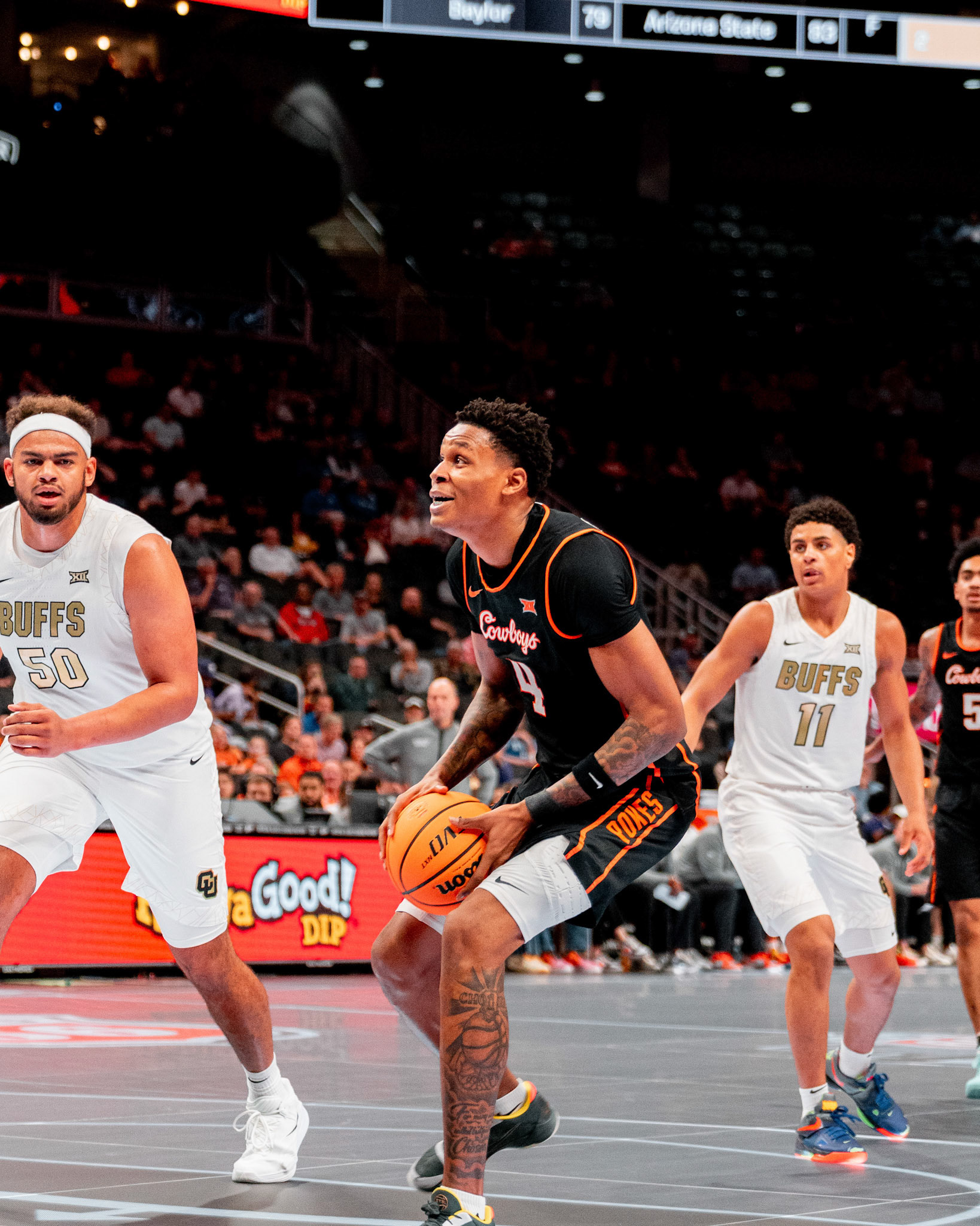 Image Taken at 2026 Phillips 66 Big 12 Men's Basketball Tournament, 11, 03, 2026, T-Mobile Center, Kansas City Missouri. Carson Skidmore/OSU Athletics