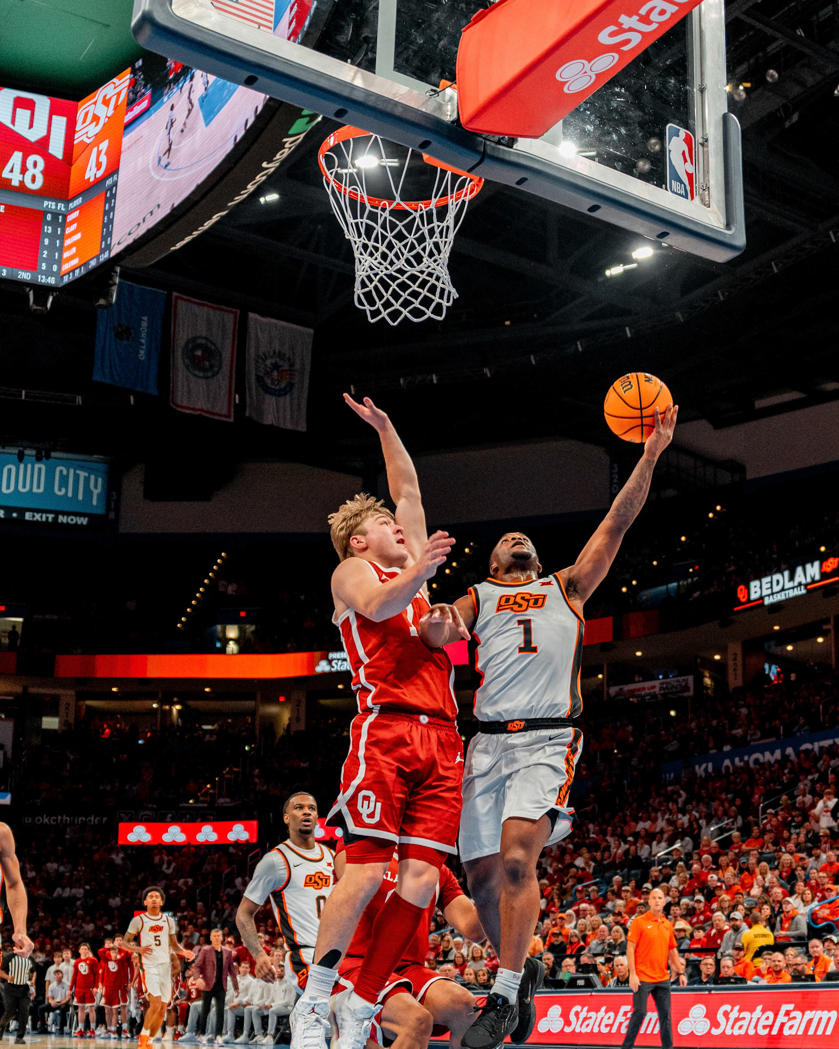 Image Taken at OkState vs Oklahoma, 13, 12, 2025, Paycom Center, Oklahoma City Oklahoma. Carson Skidmore/OSU Athletics