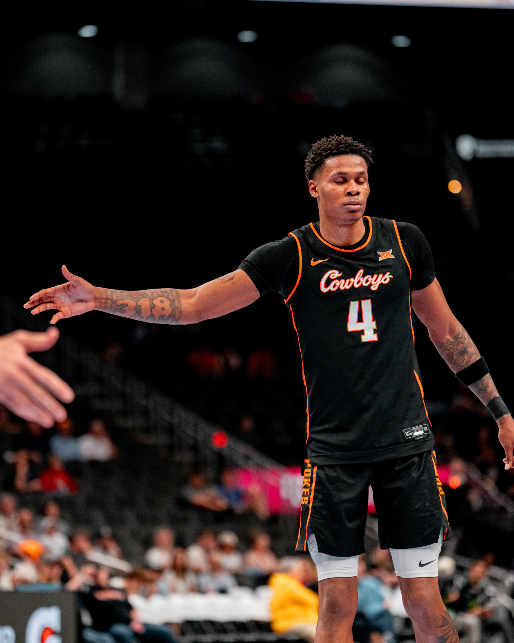 Image Taken at 2026 Phillips 66 Big 12 Men's Basketball Tournament, 11, 03, 2026, T-Mobile Center, Kansas City Missouri. Carson Skidmore/OSU Athletics