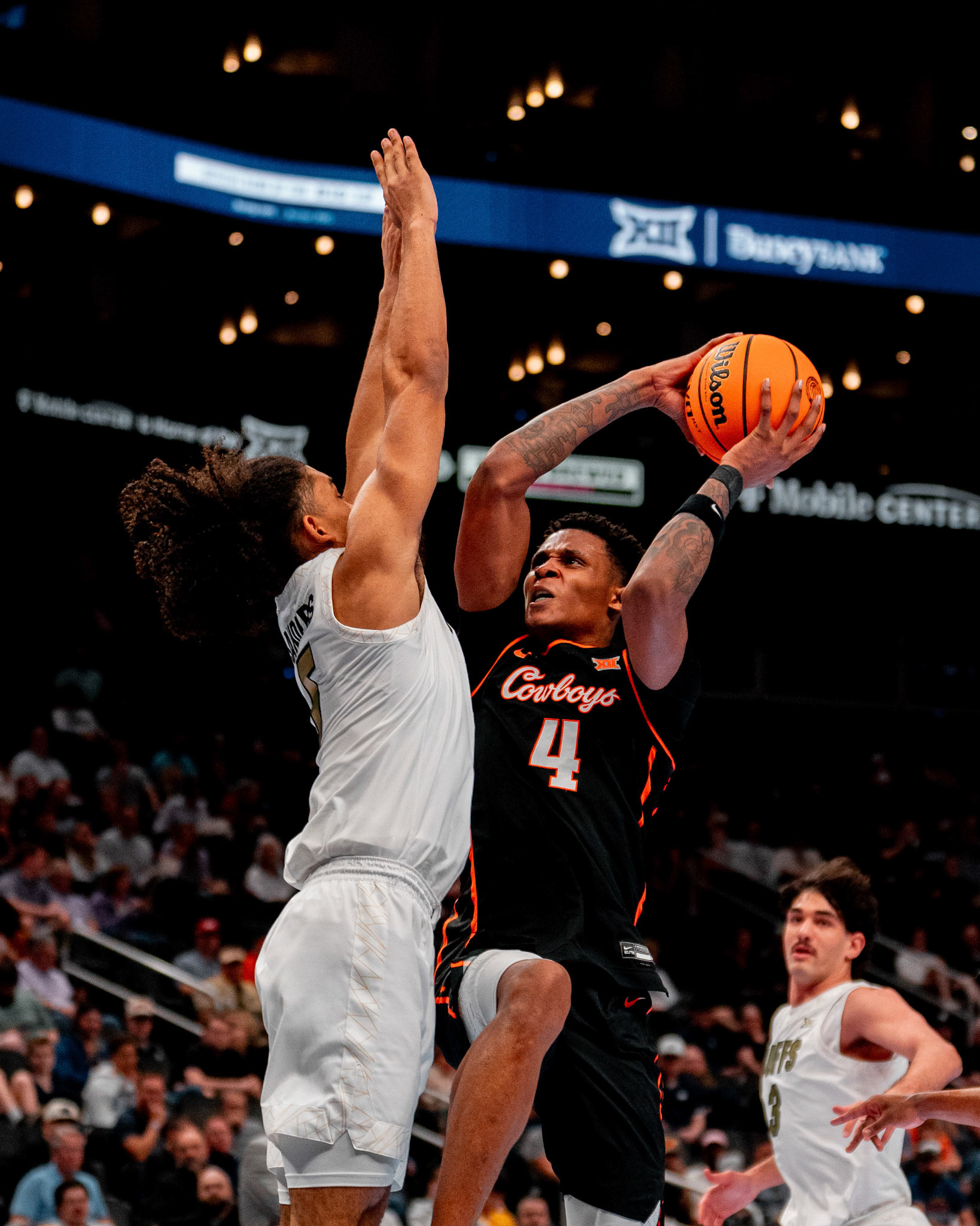 Image Taken at 2026 Phillips 66 Big 12 Men's Basketball Tournament, 11, 03, 2026, T-Mobile Center, Kansas City Missouri. Carson Skidmore/OSU Athletics