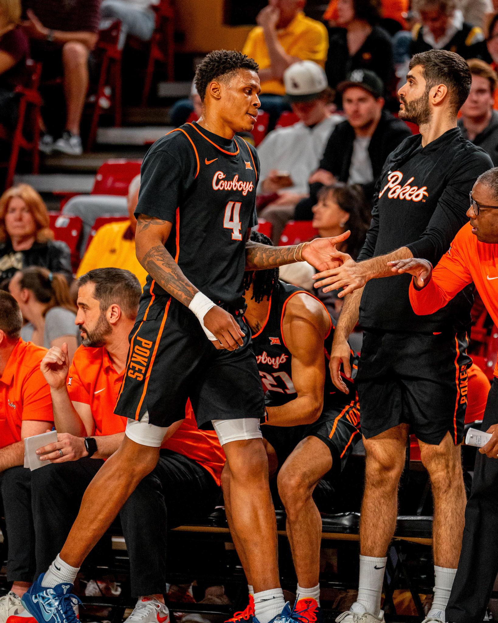 Image Taken at Oklahoma State Mens Basketball at Arizona State University, 10, 02, 2026, Desert Financial Arena, Tempe, Arizona. Carson Skidmore/OSU Athletics