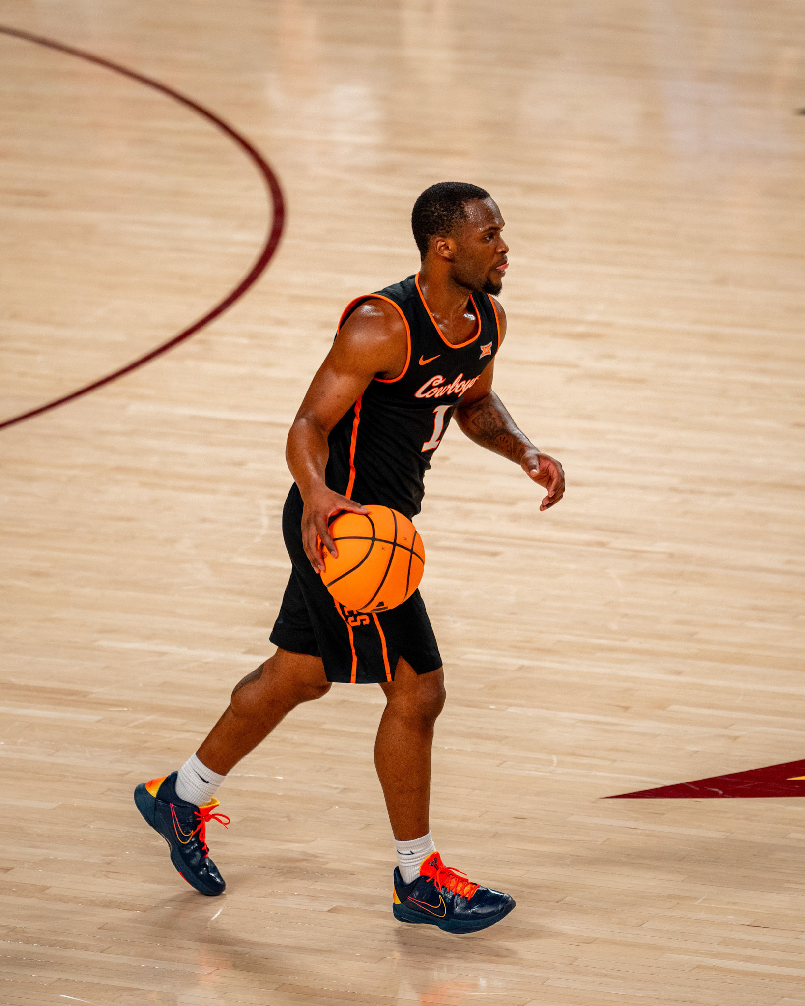 Image Taken at Oklahoma State Mens Basketball at Arizona State University, 10, 02, 2026, Desert Financial Arena, Tempe, Arizona. Carson Skidmore/OSU Athletics