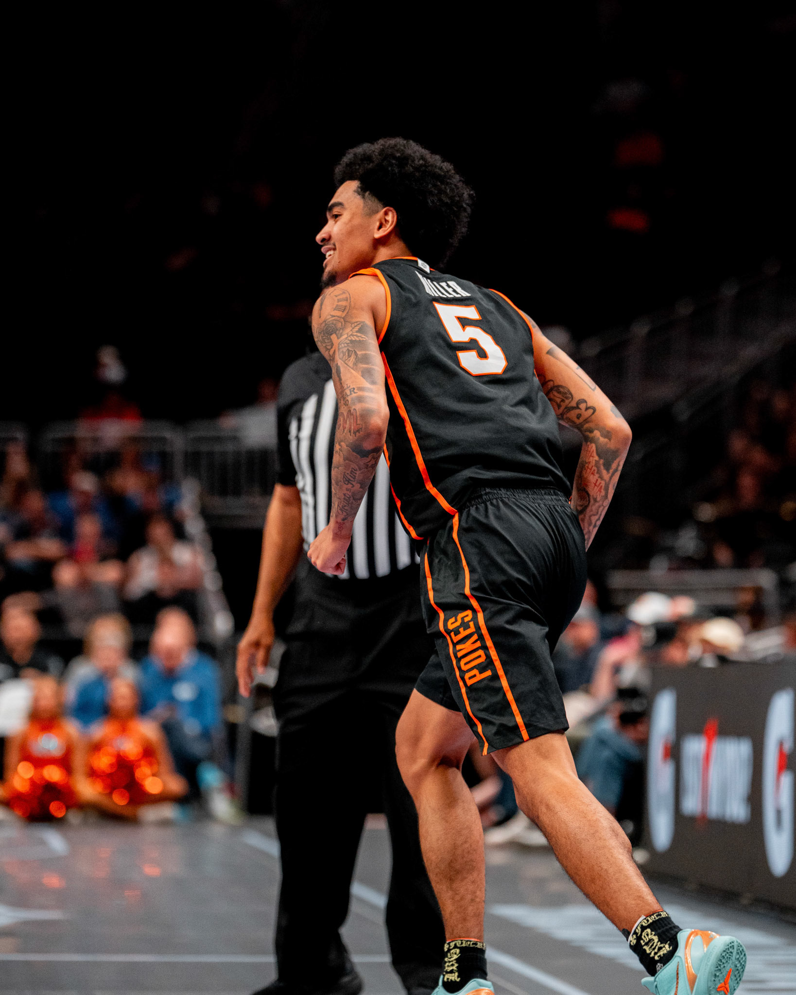 Image Taken at 2026 Phillips 66 Big 12 Men's Basketball Tournament, 11, 03, 2026, T-Mobile Center, Kansas City Missouri. Carson Skidmore/OSU Athletics