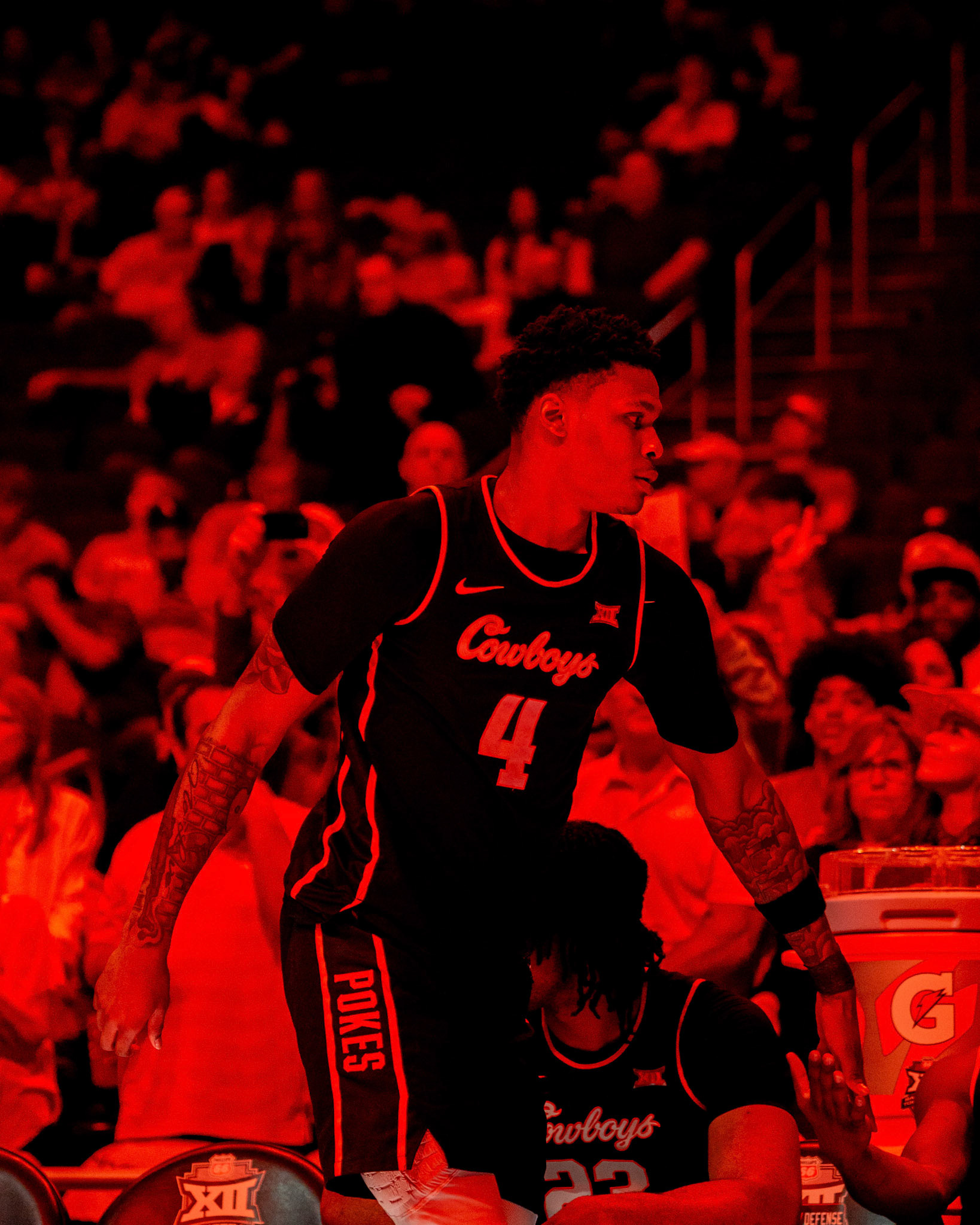 Image Taken at 2026 Phillips 66 Big 12 Men's Basketball Tournament, 11, 03, 2026, T-Mobile Center, Kansas City Missouri. Carson Skidmore/OSU Athletics