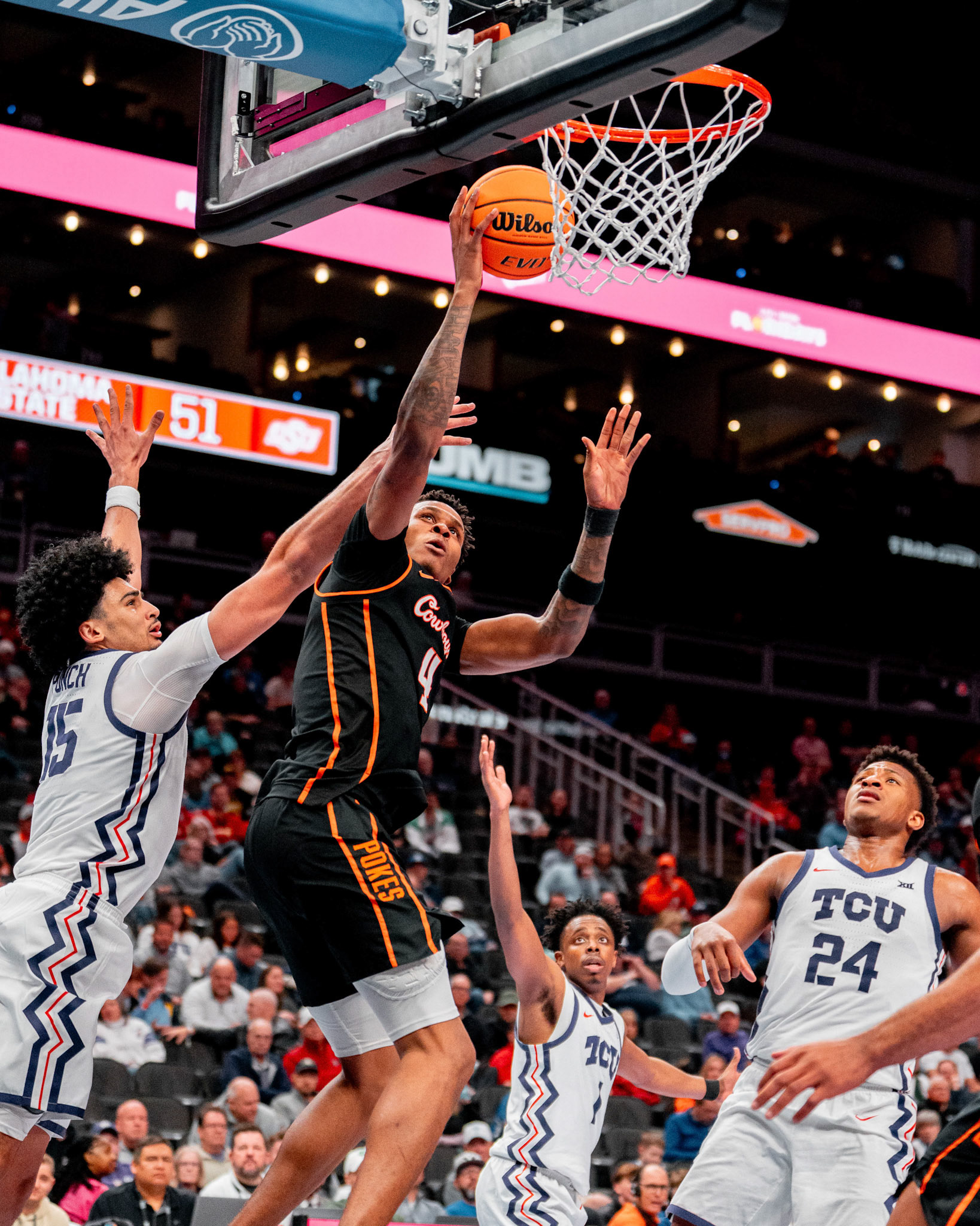 Image Taken at MBB vs TCU (Big 12 Tournamentt, 12, 03, 2026, T-Mobile Center, Kansas City Missouri. Carson Skidmore/OSU Athletics