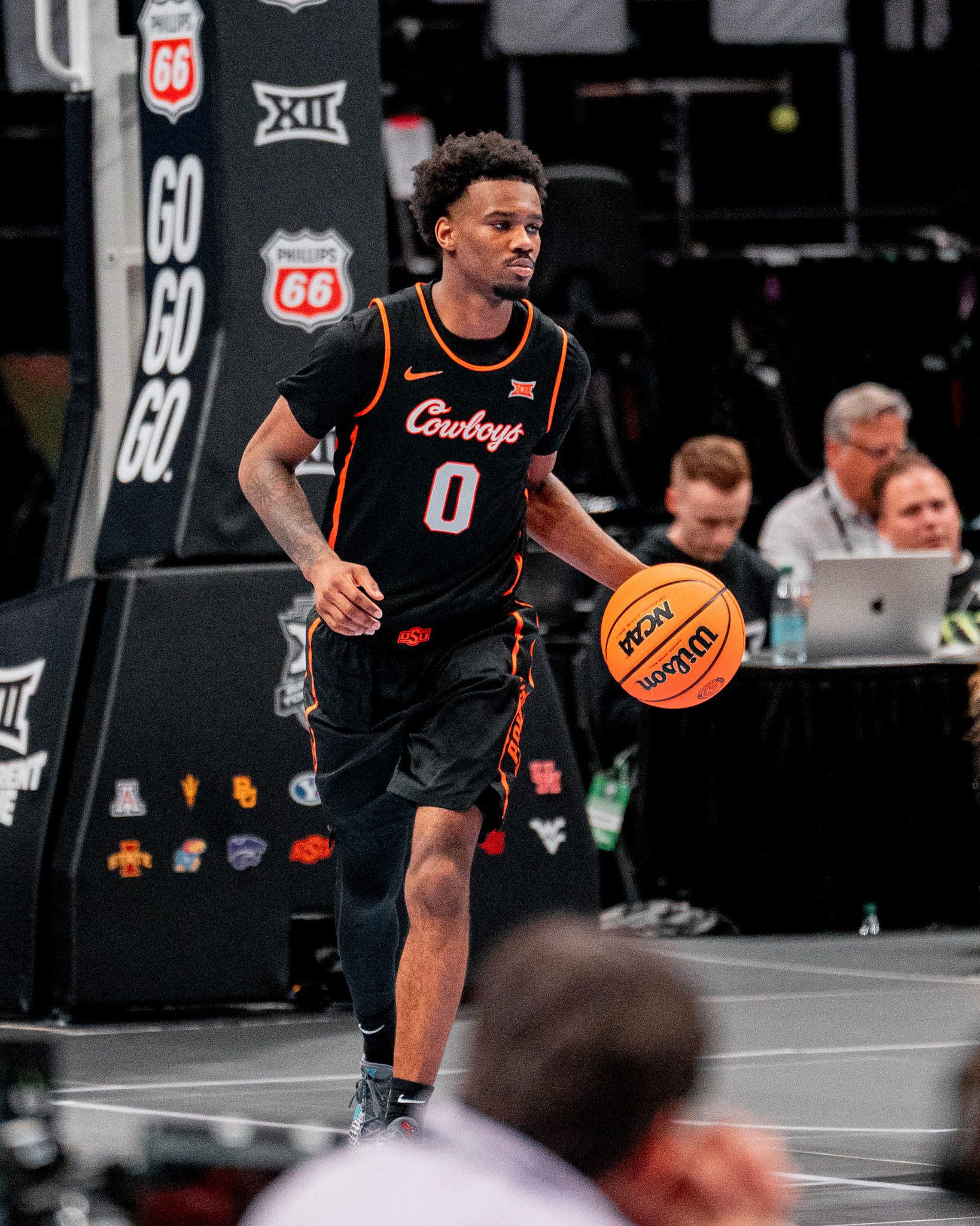 Image Taken at 2026 Phillips 66 Big 12 Men's Basketball Tournament, 11, 03, 2026, T-Mobile Center, Kansas City Missouri. Carson Skidmore/OSU Athletics