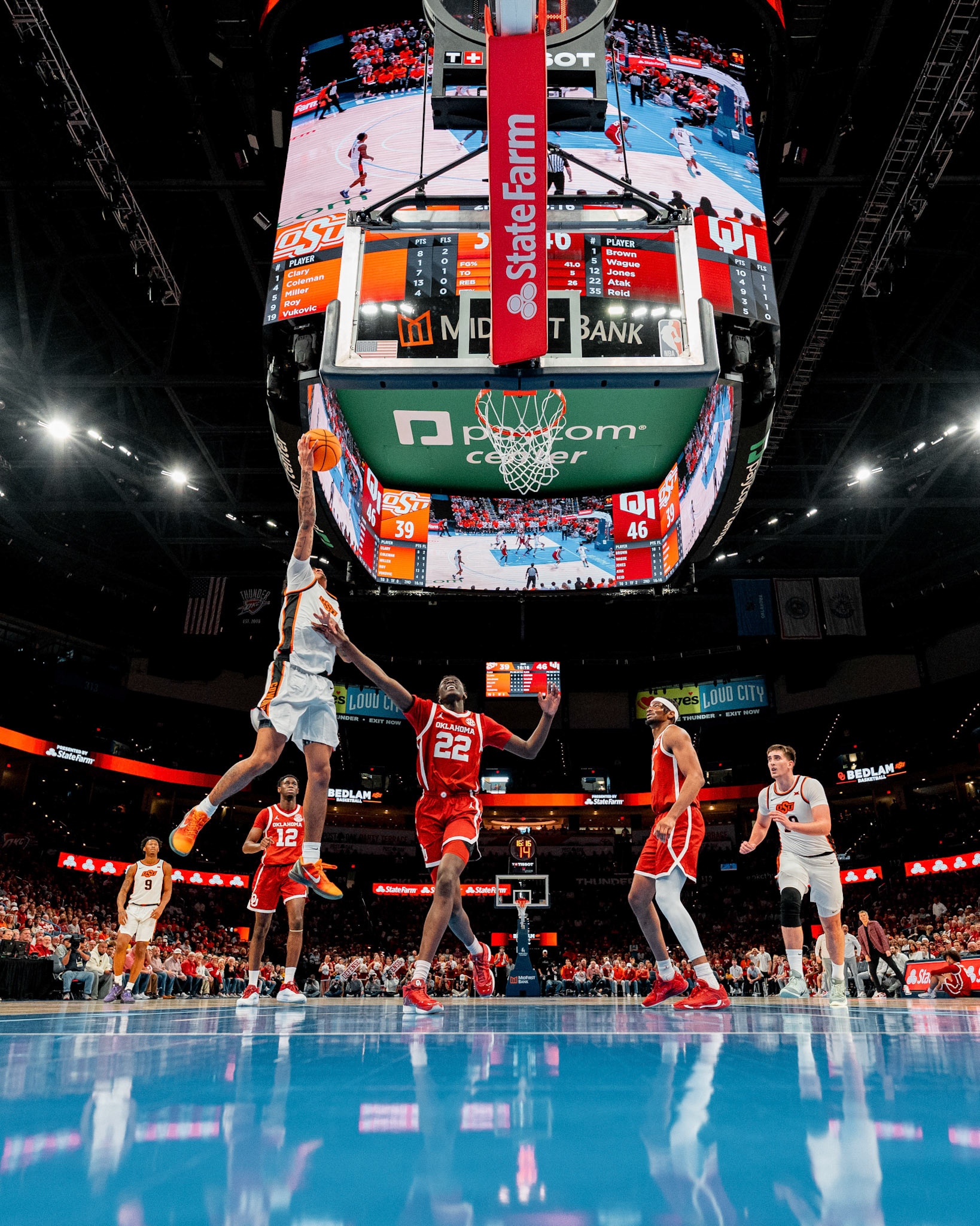 Image Taken at OkState vs Oklahoma, 13, 12, 2025, Paycom Center, Oklahoma City Oklahoma. Carson Skidmore/OSU Athletics