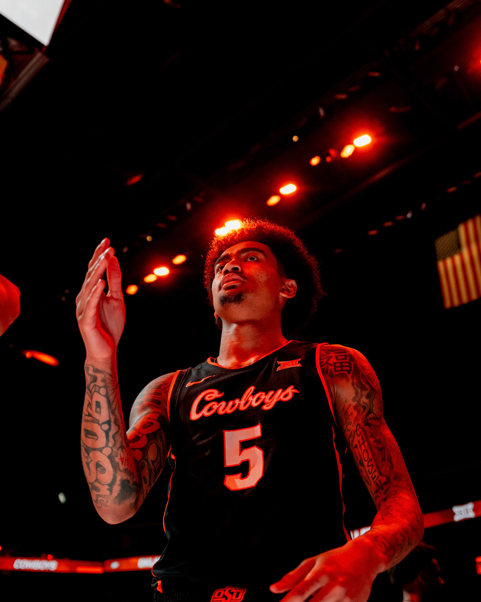 Image Taken at 2026 Phillips 66 Big 12 Men's Basketball Tournament, 11, 03, 2026, T-Mobile Center, Kansas City Missouri. Carson Skidmore/OSU Athletics