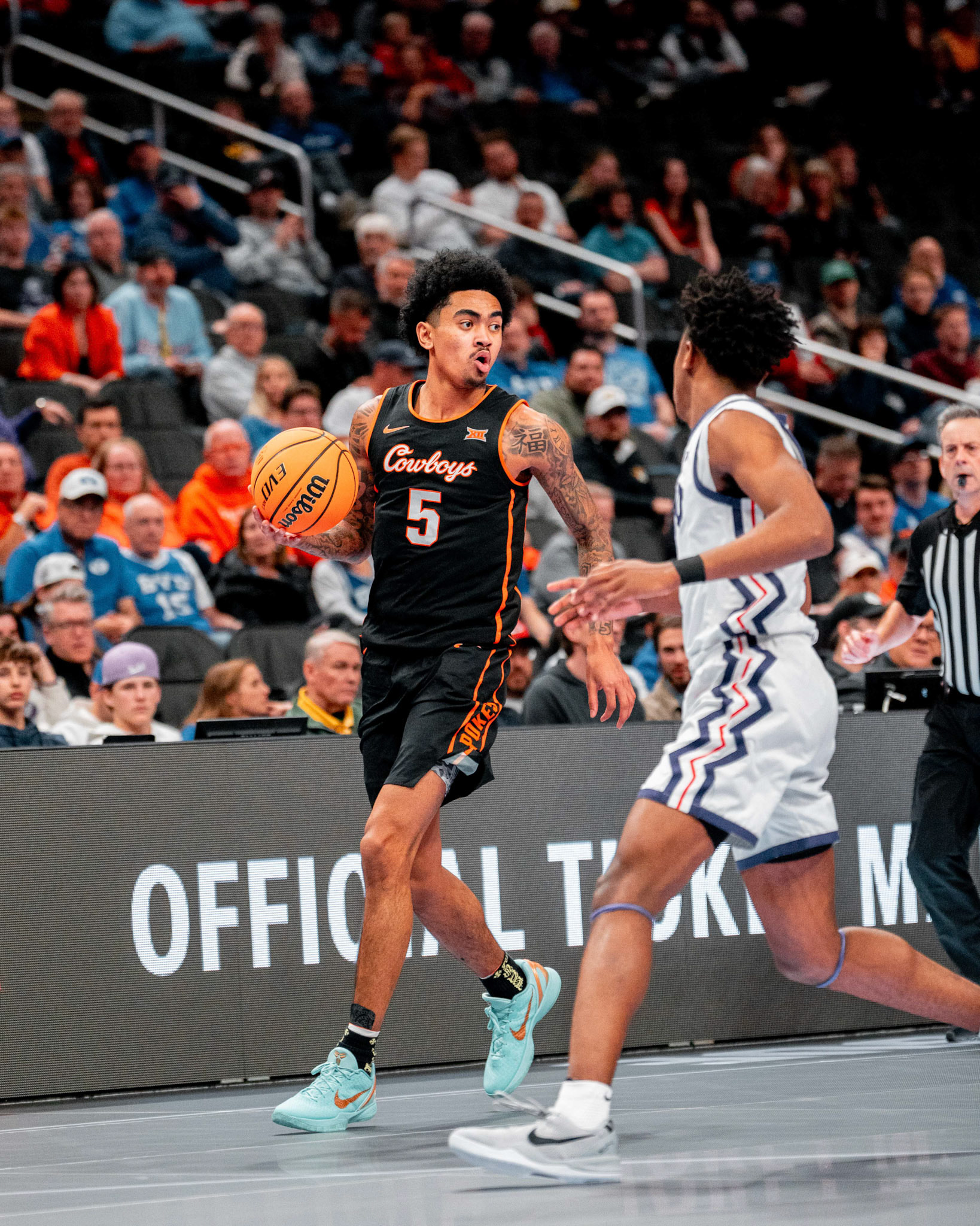 Image Taken at MBB vs TCU (Big 12 Tournamentt, 12, 03, 2026, T-Mobile Center, Kansas City Missouri. Carson Skidmore/OSU Athletics