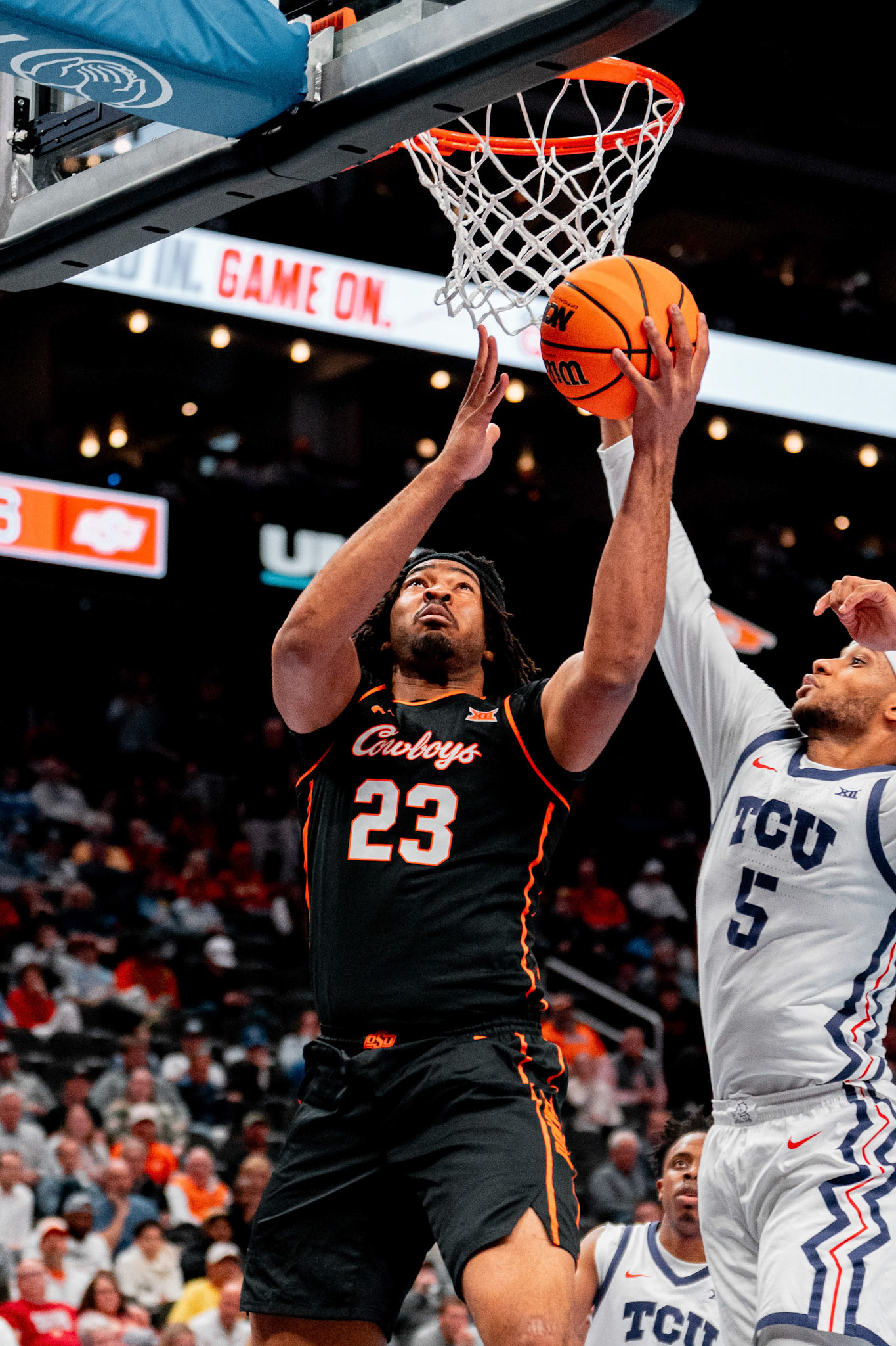 Image Taken at MBB vs TCU (Big 12 Tournamentt, 12, 03, 2026, T-Mobile Center, Kansas City Missouri. Carson Skidmore/OSU Athletics