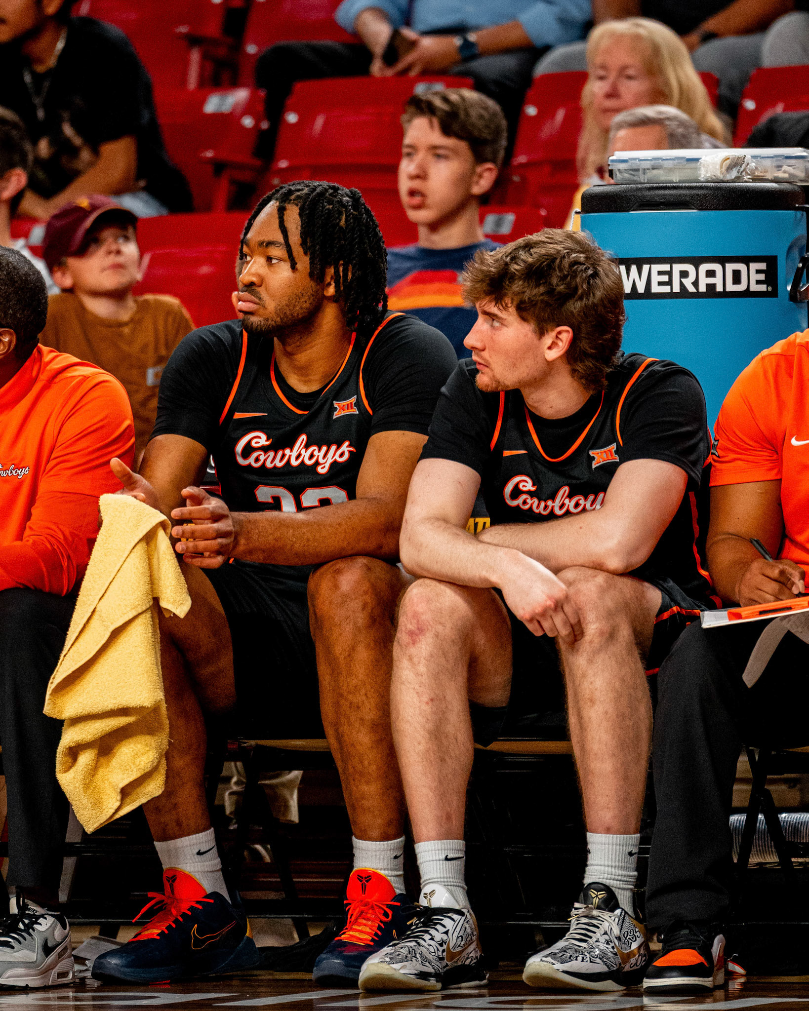 Image Taken at Oklahoma State Mens Basketball at Arizona State University, 10, 02, 2026, Desert Financial Arena, Tempe, Arizona. Carson Skidmore/OSU Athletics