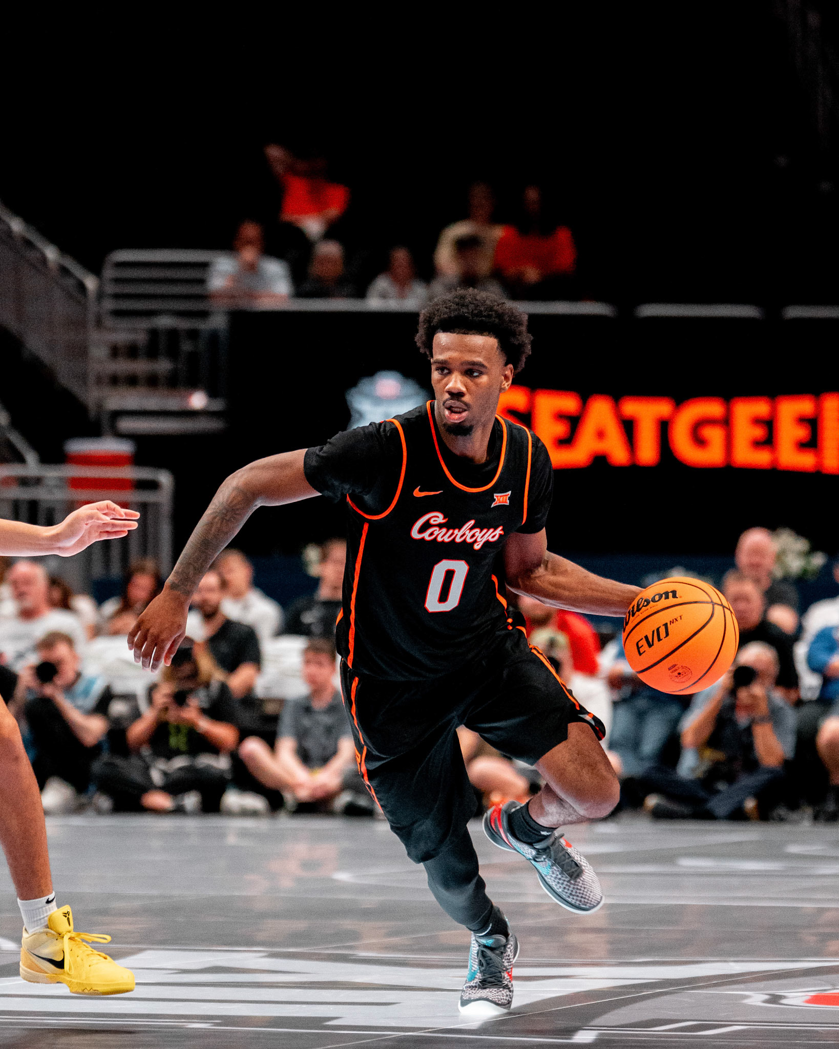 Image Taken at 2026 Phillips 66 Big 12 Men's Basketball Tournament, 11, 03, 2026, T-Mobile Center, Kansas City Missouri. Carson Skidmore/OSU Athletics