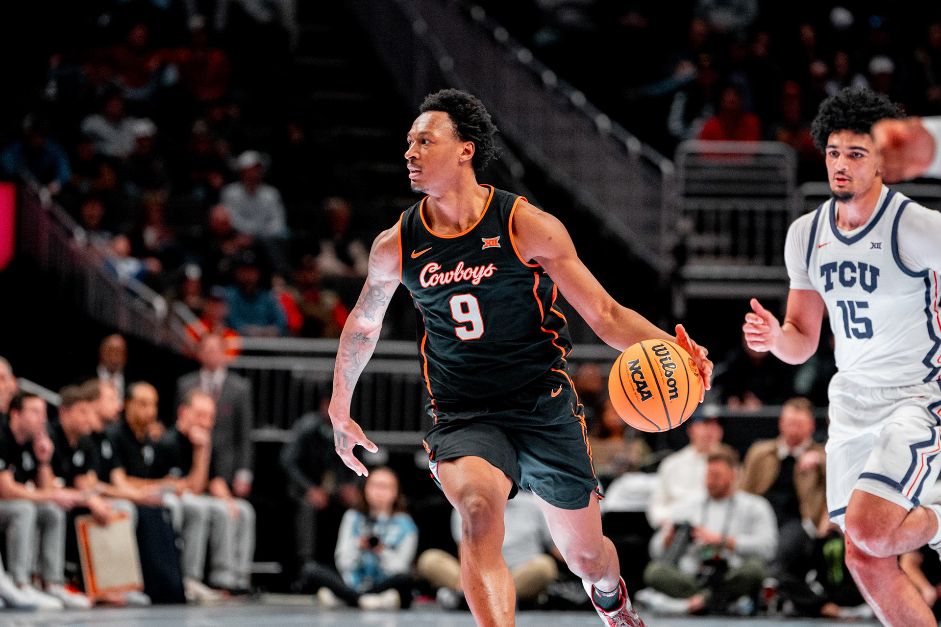 Image Taken at MBB vs TCU (Big 12 Tournamentt, 12, 03, 2026, T-Mobile Center, Kansas City Missouri. Carson Skidmore/OSU Athletics