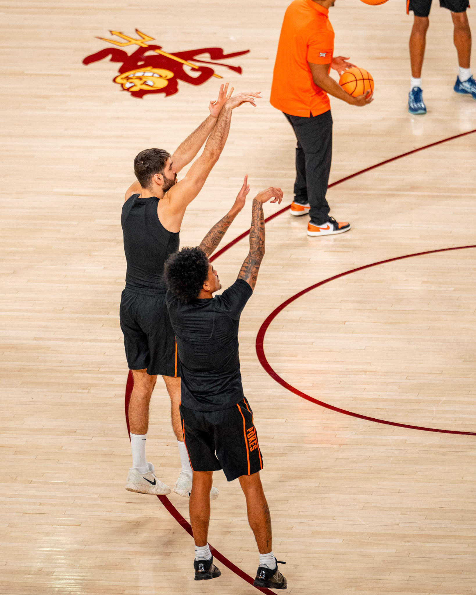 Image Taken at Oklahoma State Mens Basketball at Arizona State University, 10, 02, 2026, Desert Financial Arena, Tempe, Arizona. Carson Skidmore/OSU Athletics