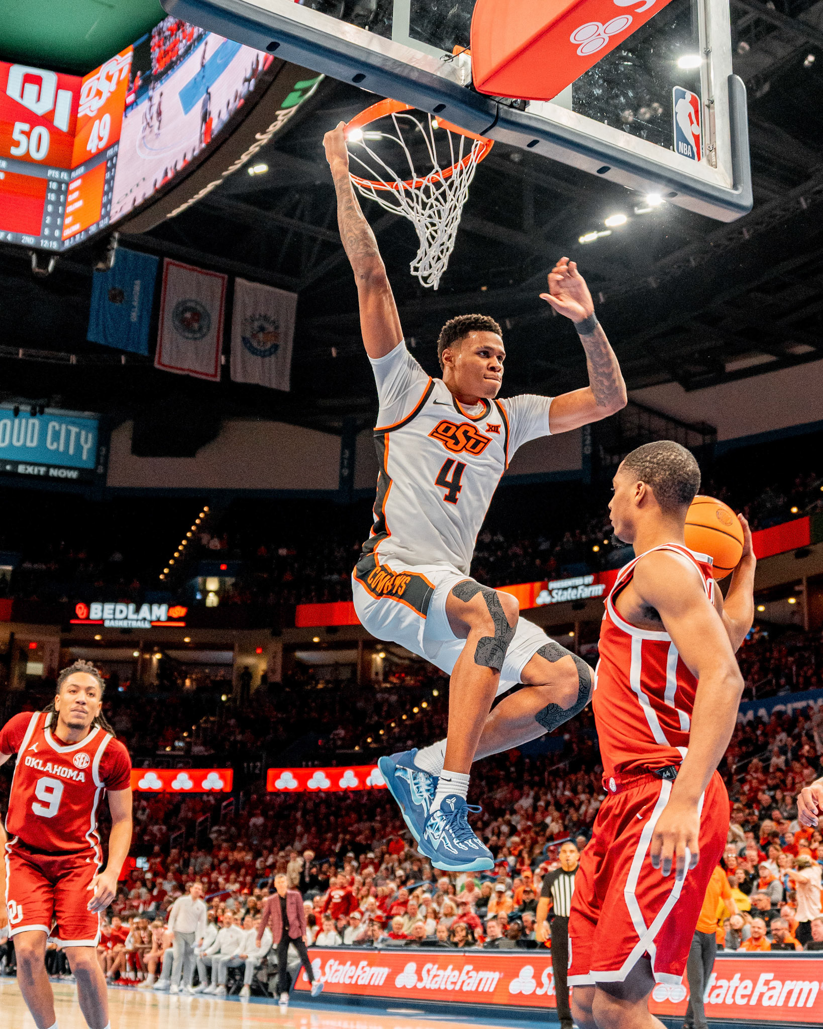 Image Taken at OkState vs Oklahoma, 13, 12, 2025, Paycom Center, Oklahoma City Oklahoma. Carson Skidmore/OSU Athletics