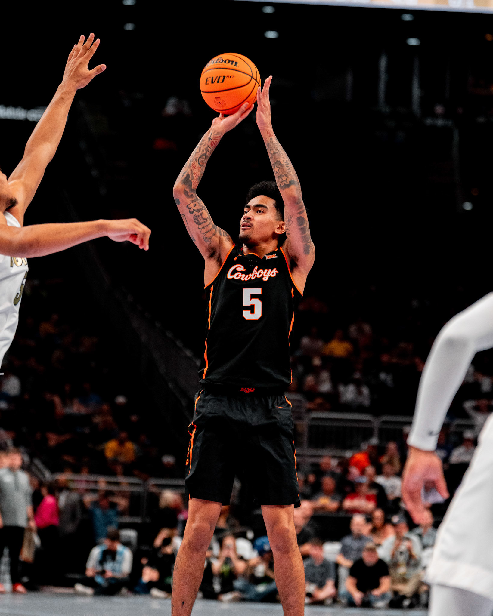 Image Taken at 2026 Phillips 66 Big 12 Men's Basketball Tournament, 11, 03, 2026, T-Mobile Center, Kansas City Missouri. Carson Skidmore/OSU Athletics