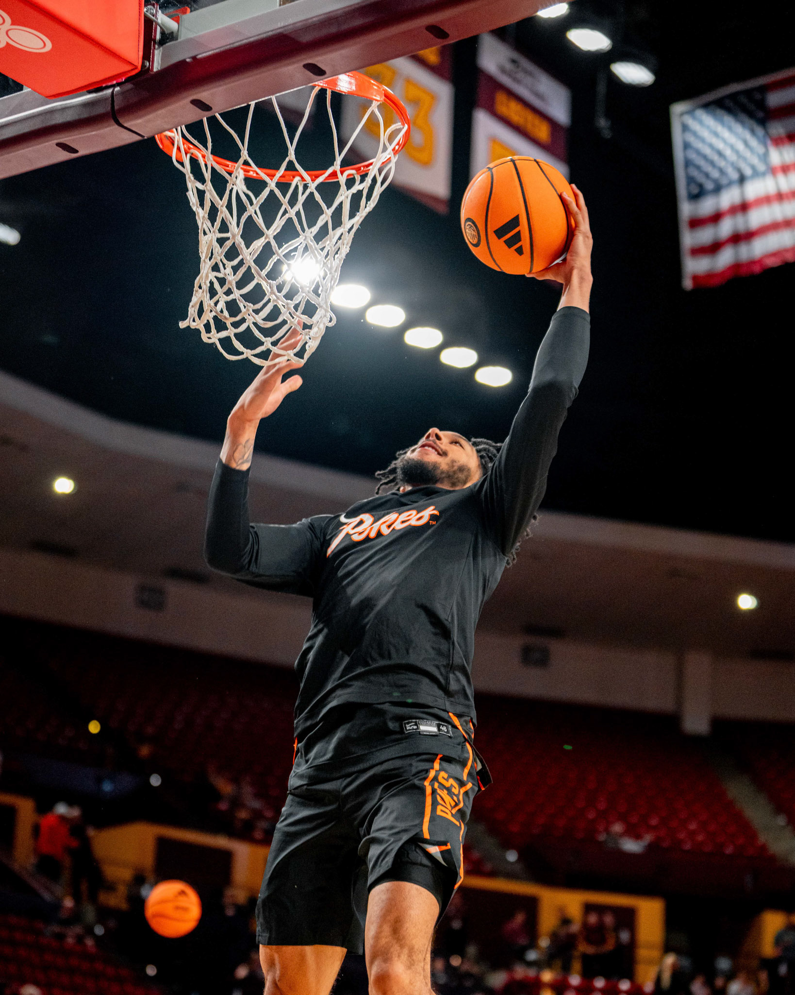 Image Taken at Oklahoma State Mens Basketball at Arizona State University, 10, 02, 2026, Desert Financial Arena, Tempe, Arizona. Carson Skidmore/OSU Athletics