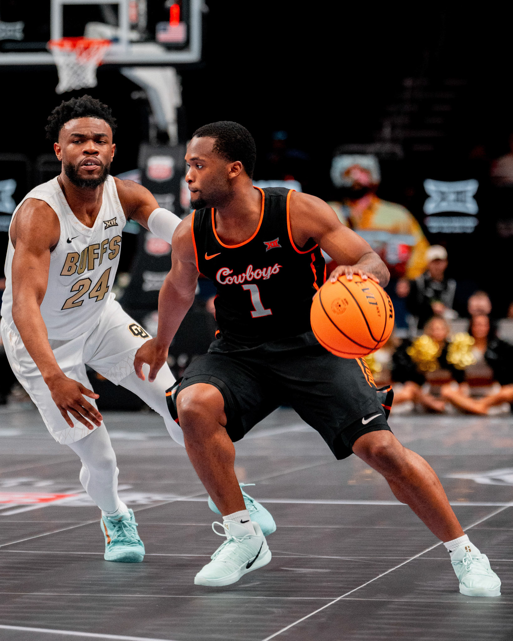 Image Taken at 2026 Phillips 66 Big 12 Men's Basketball Tournament, 11, 03, 2026, T-Mobile Center, Kansas City Missouri. Carson Skidmore/OSU Athletics