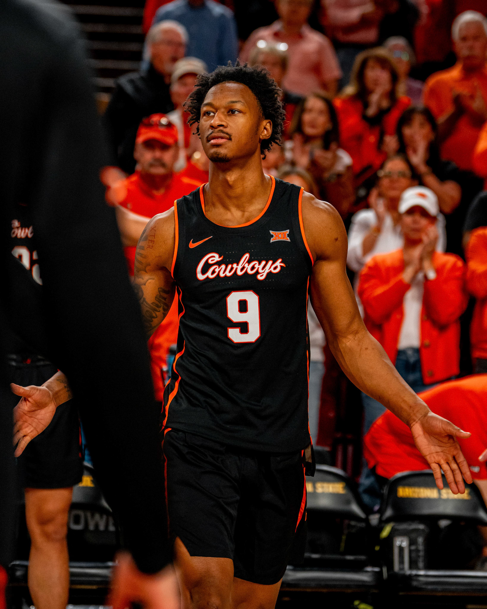 Image Taken at Oklahoma State Mens Basketball at Arizona State University, 10, 02, 2026, Desert Financial Arena, Tempe, Arizona. Carson Skidmore/OSU Athletics
