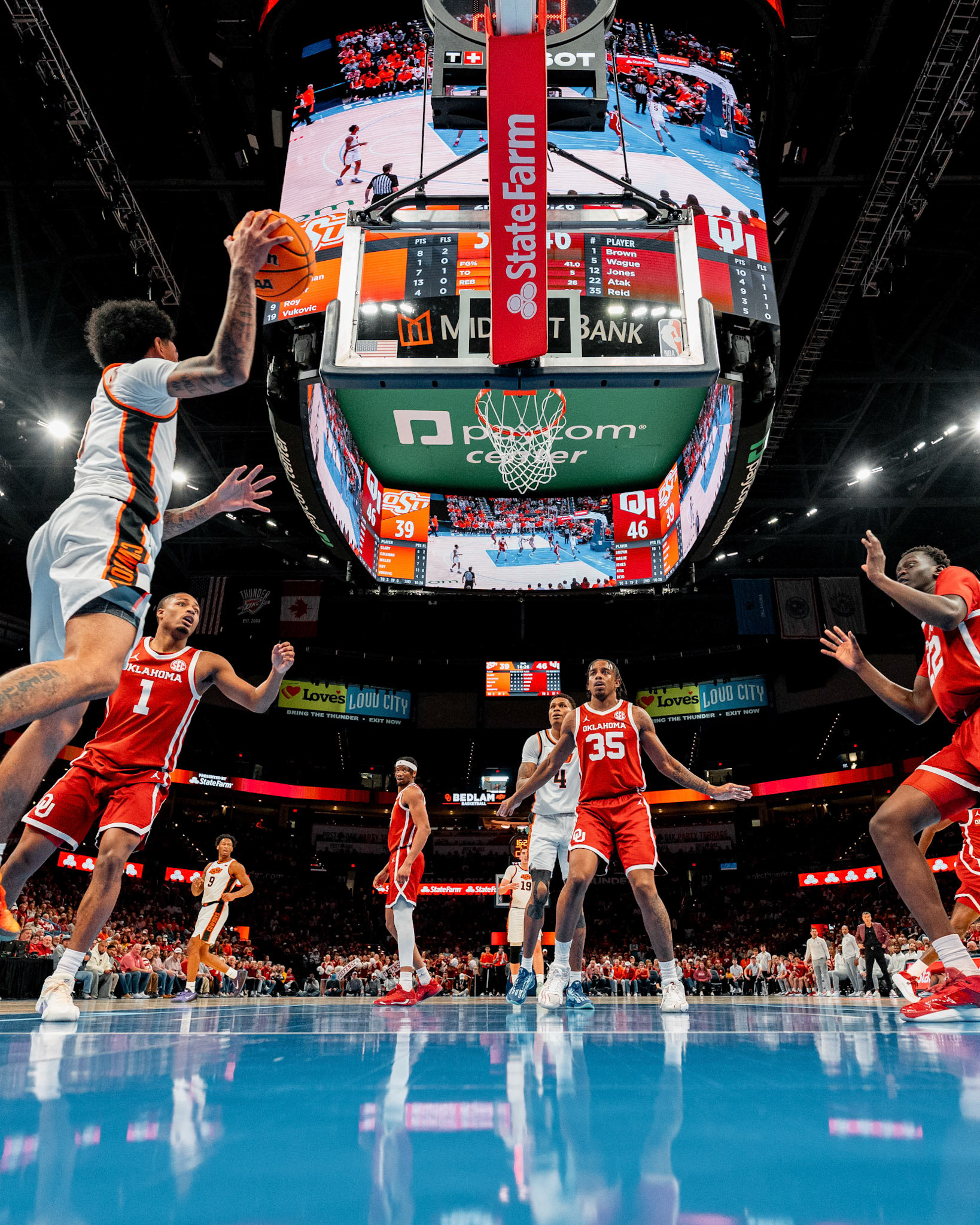 Image Taken at OkState vs Oklahoma, 13, 12, 2025, Paycom Center, Oklahoma City Oklahoma. Carson Skidmore/OSU Athletics