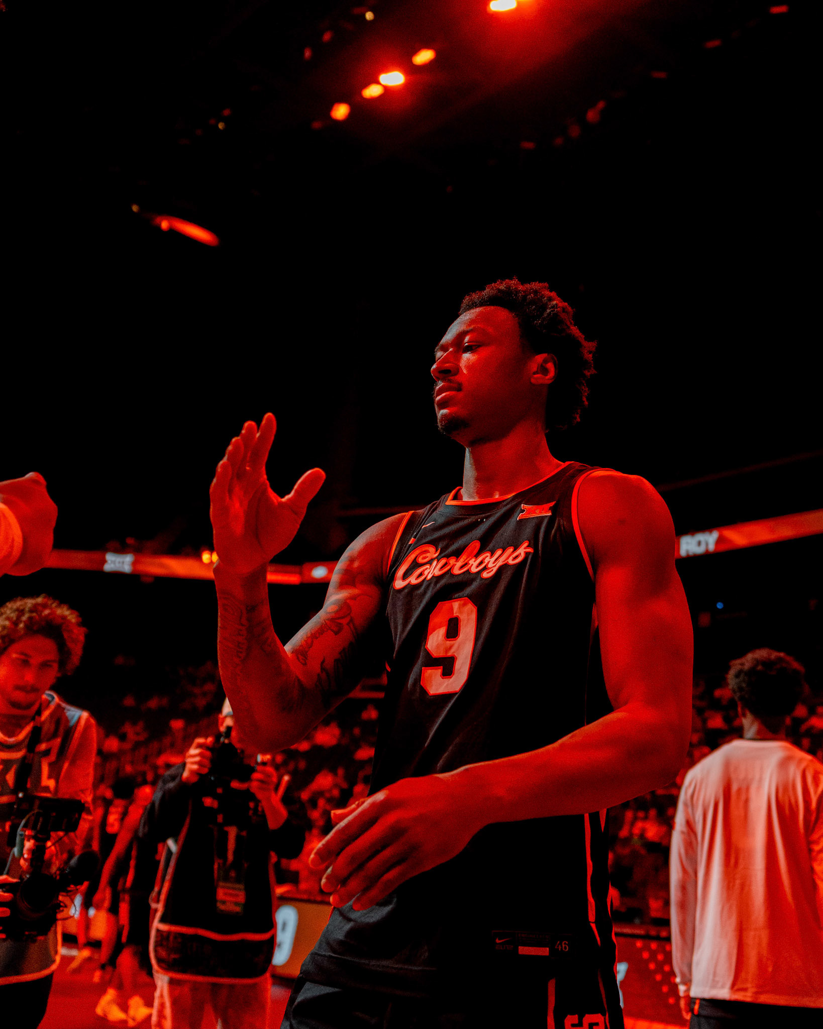 Image Taken at 2026 Phillips 66 Big 12 Men's Basketball Tournament, 11, 03, 2026, T-Mobile Center, Kansas City Missouri. Carson Skidmore/OSU Athletics