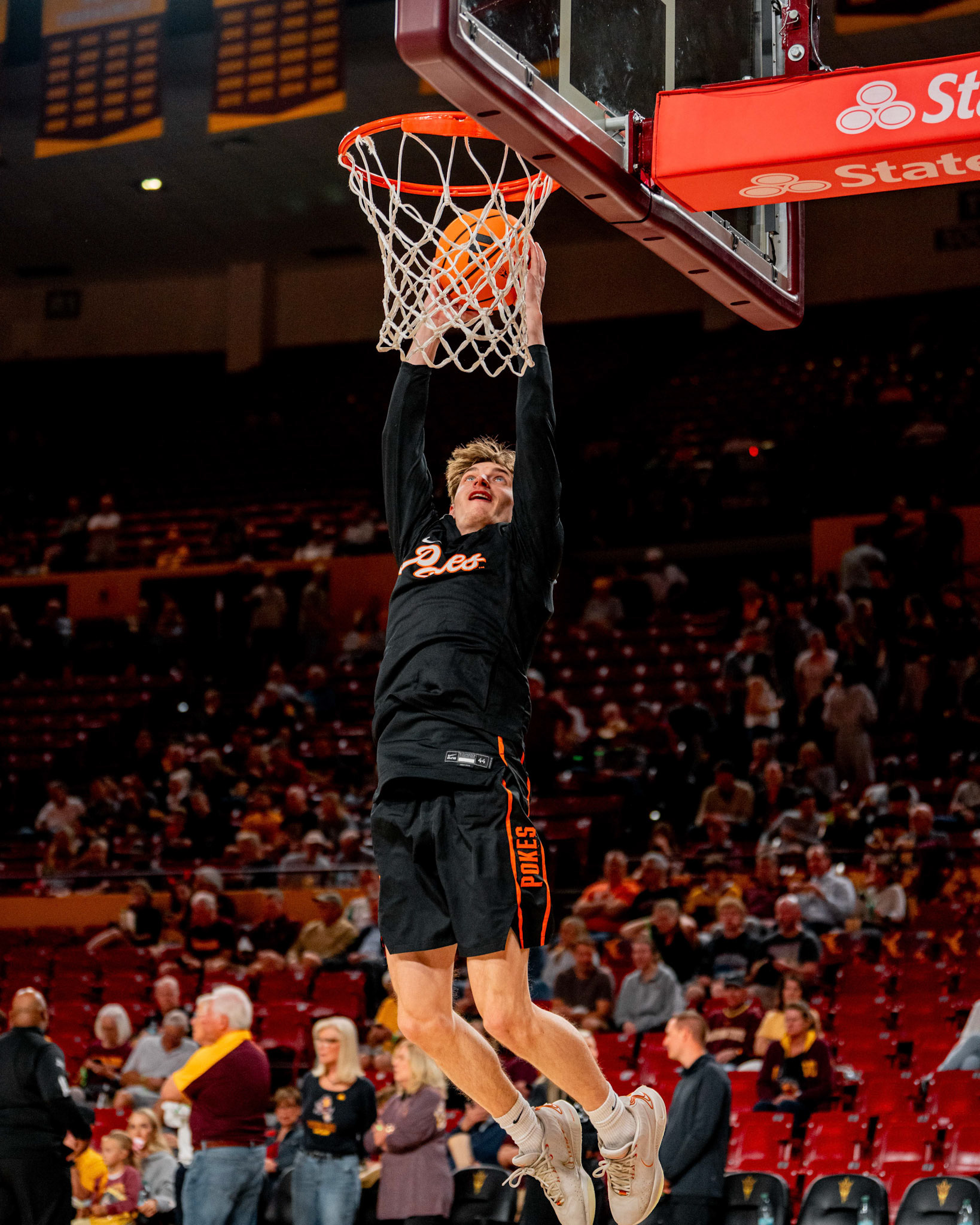 Image Taken at Oklahoma State Mens Basketball at Arizona State University, 10, 02, 2026, Desert Financial Arena, Tempe, Arizona. Carson Skidmore/OSU Athletics