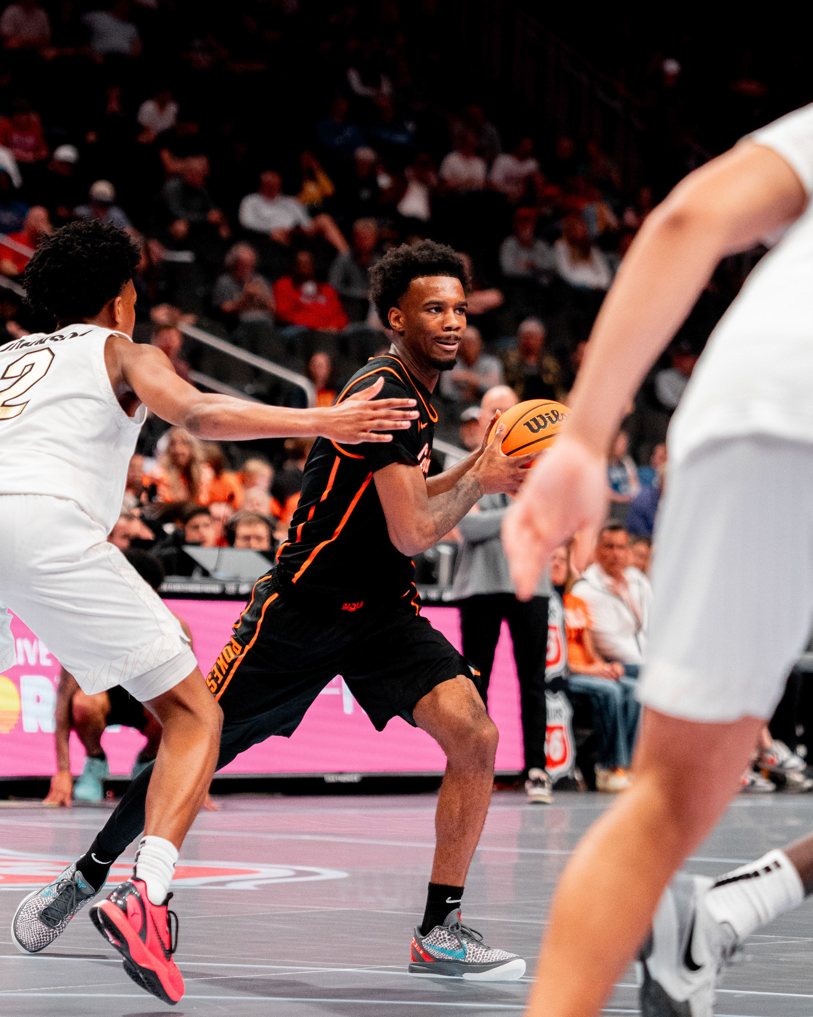 Image Taken at 2026 Phillips 66 Big 12 Men's Basketball Tournament, 11, 03, 2026, T-Mobile Center, Kansas City Missouri. Carson Skidmore/OSU Athletics