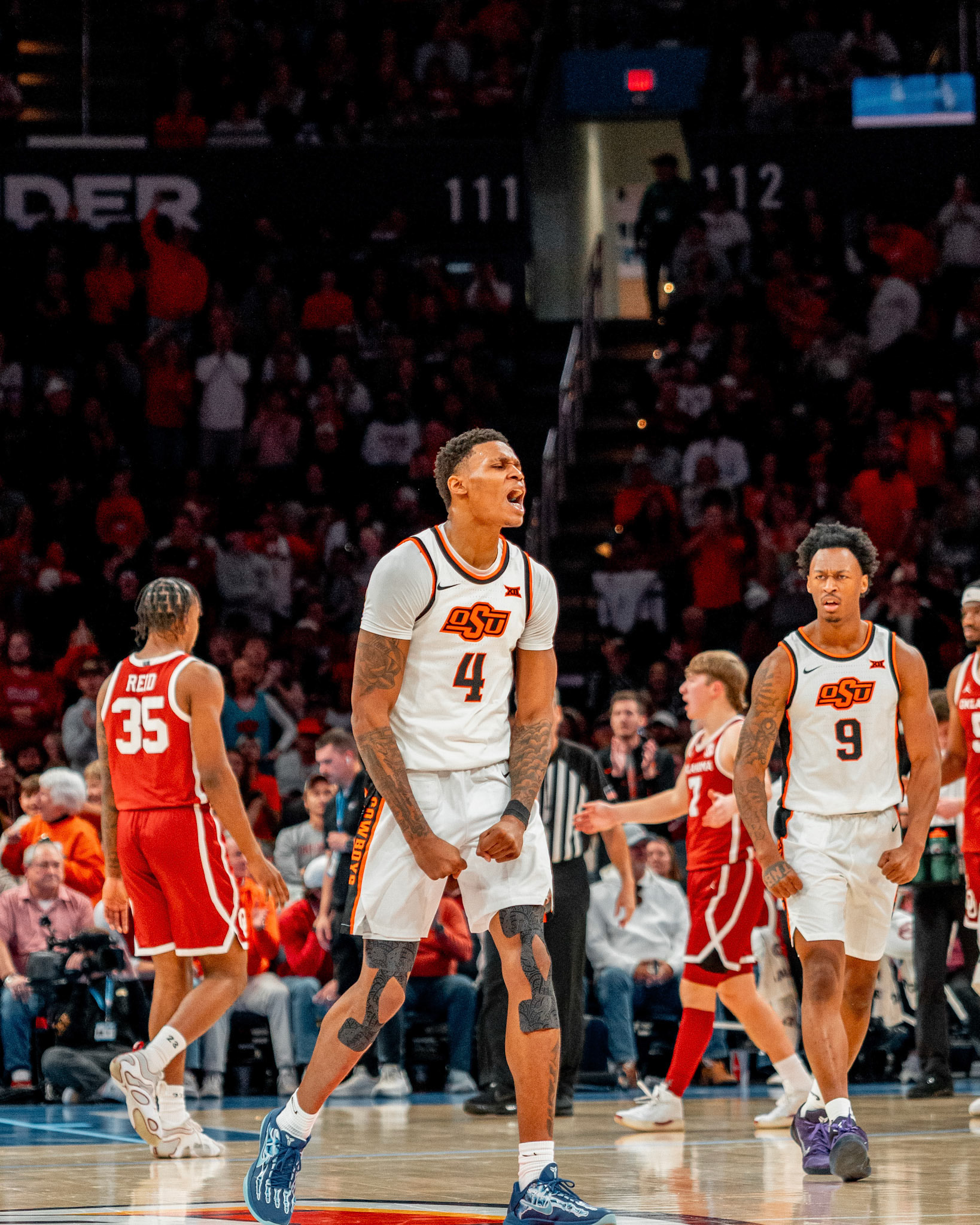 Image Taken at OkState vs Oklahoma, 13, 12, 2025, Paycom Center, Oklahoma City Oklahoma. Carson Skidmore/OSU Athletics