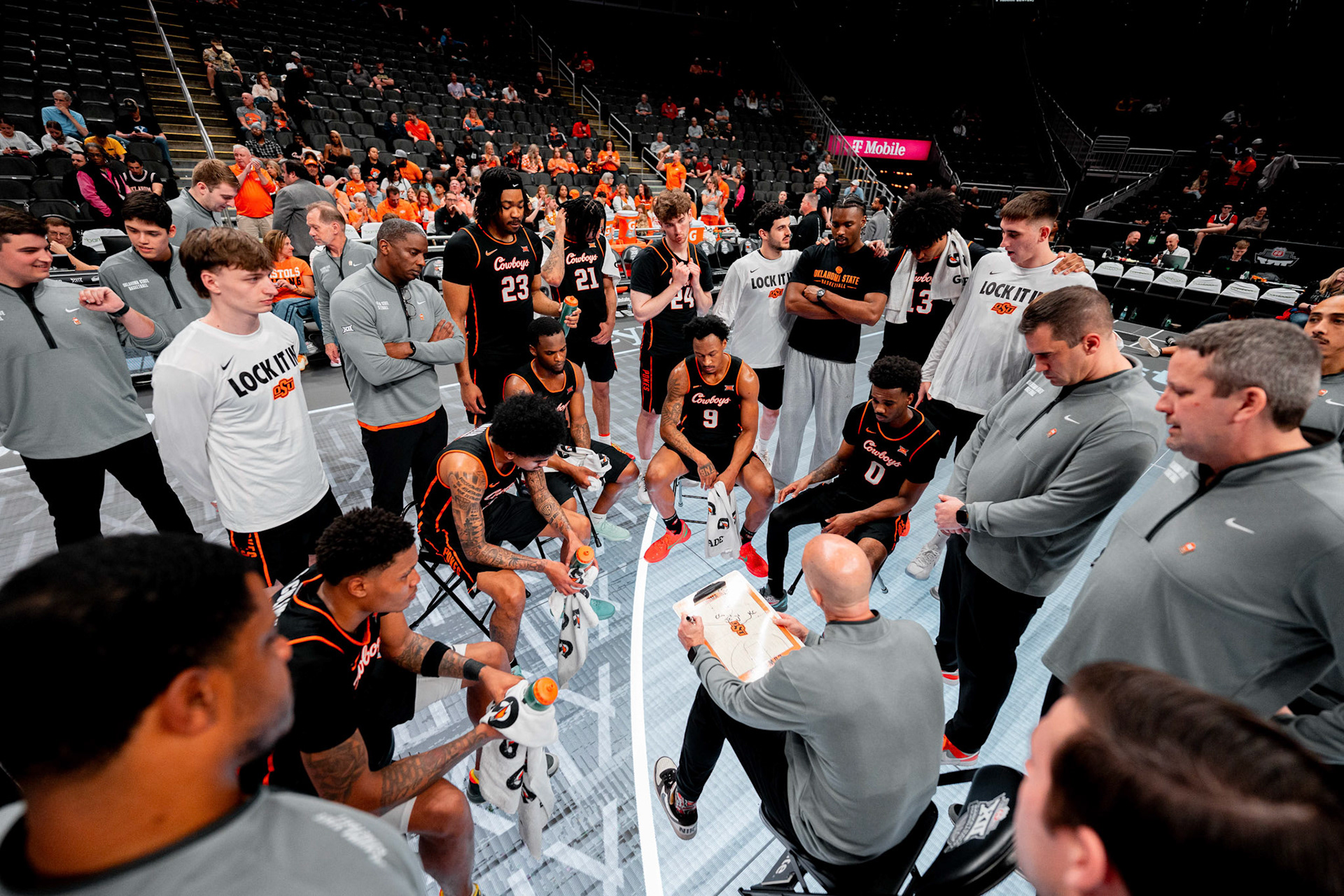 Image Taken at 2026 Phillips 66 Big 12 Men's Basketball Tournament, 11, 03, 2026, T-Mobile Center, Kansas City Missouri. Carson Skidmore/OSU Athletics