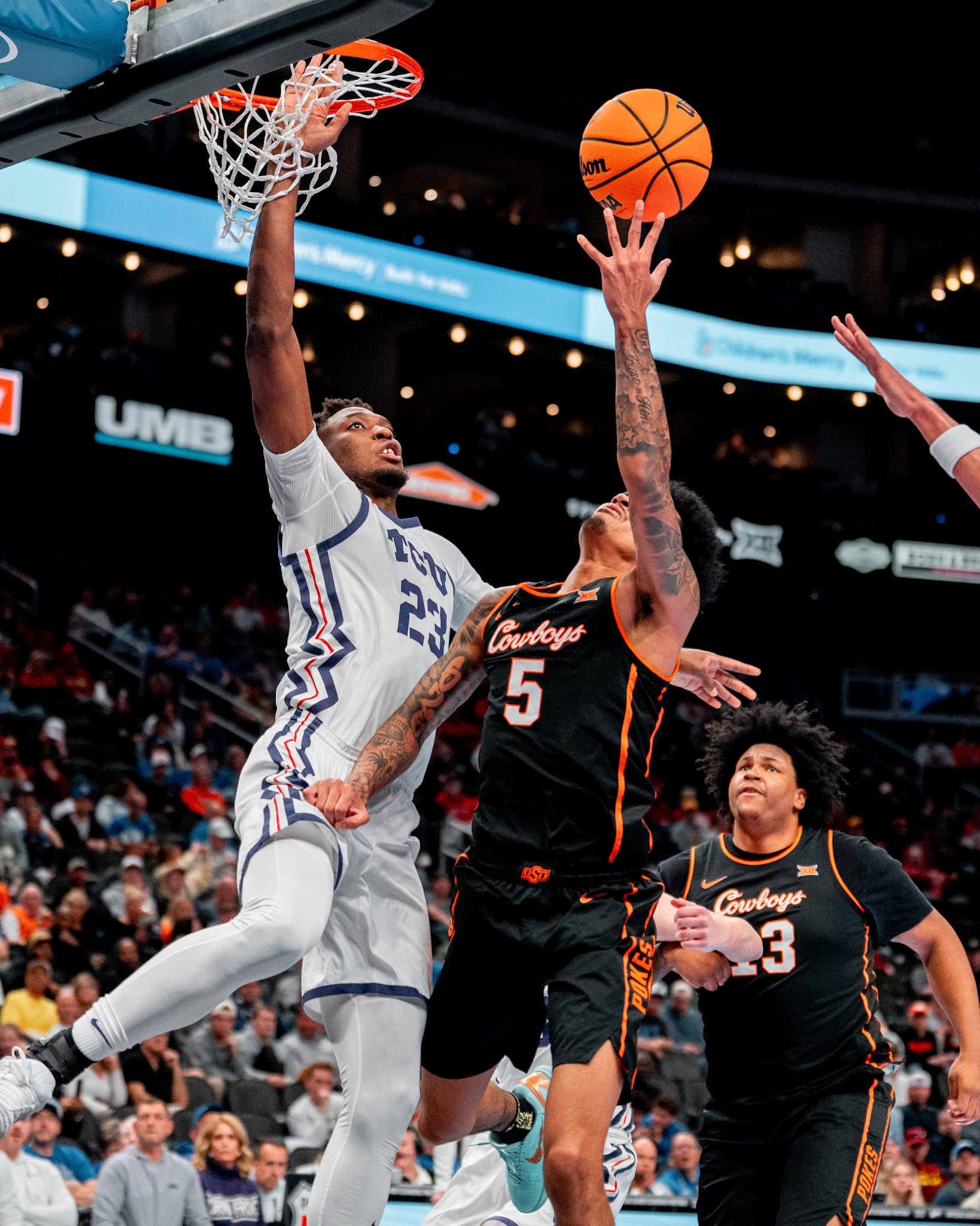 Image Taken at MBB vs TCU (Big 12 Tournamentt, 12, 03, 2026, T-Mobile Center, Kansas City Missouri. Carson Skidmore/OSU Athletics