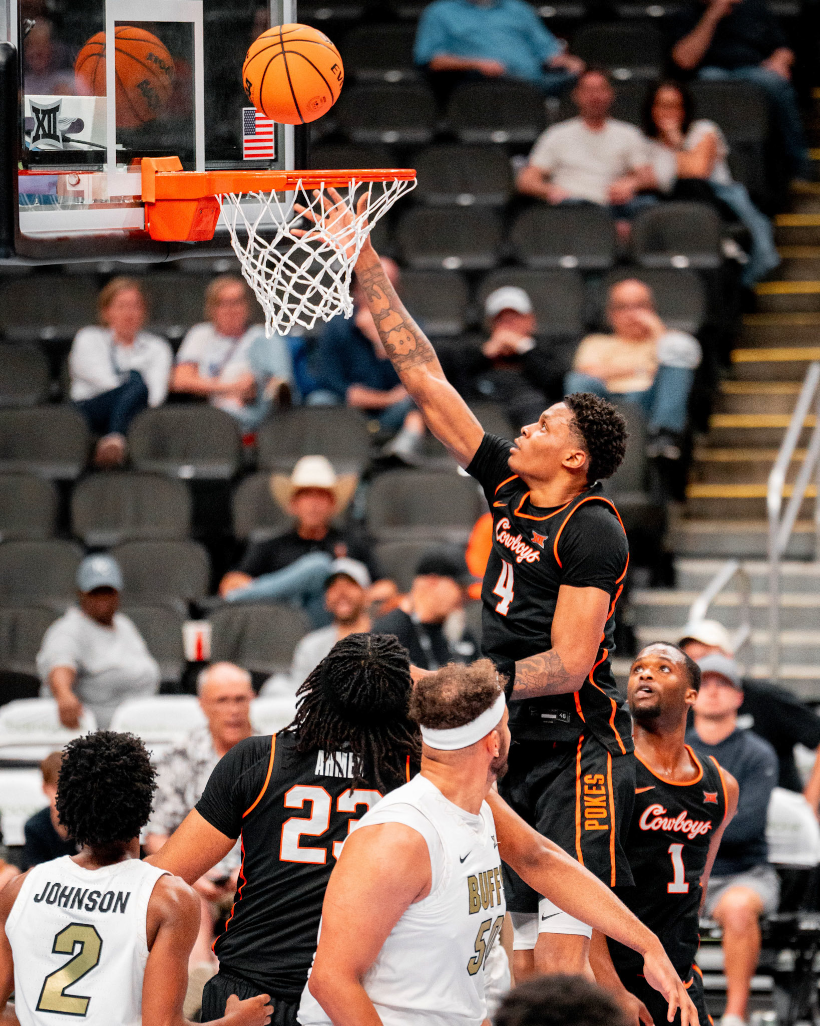 Image Taken at 2026 Phillips 66 Big 12 Men's Basketball Tournament, 11, 03, 2026, T-Mobile Center, Kansas City Missouri. Carson Skidmore/OSU Athletics