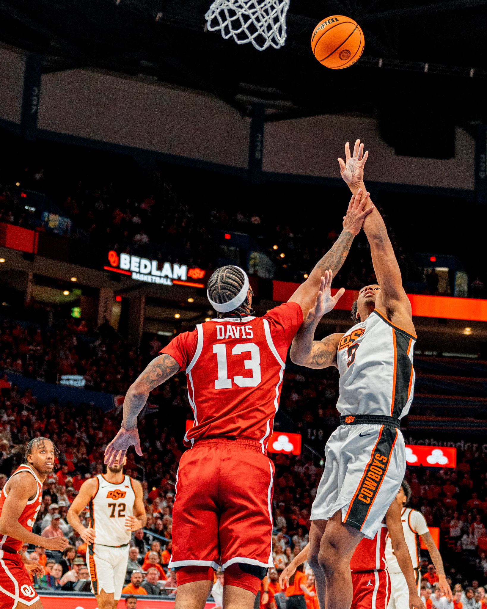 Image Taken at OkState vs Oklahoma, 13, 12, 2025, Paycom Center, Oklahoma City Oklahoma. Carson Skidmore/OSU Athletics