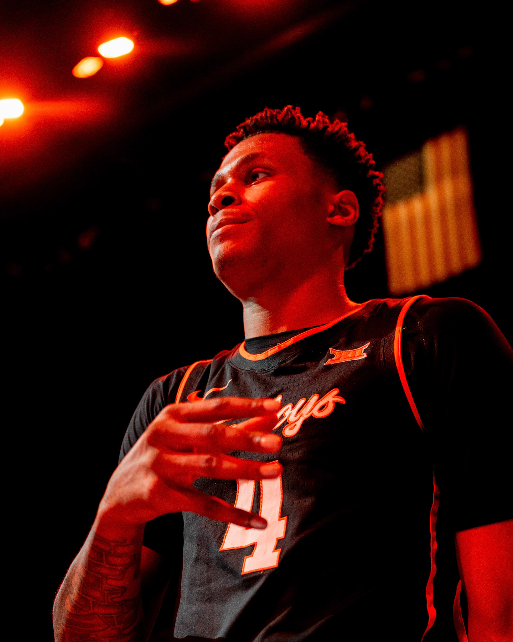 Image Taken at 2026 Phillips 66 Big 12 Men's Basketball Tournament, 11, 03, 2026, T-Mobile Center, Kansas City Missouri. Carson Skidmore/OSU Athletics