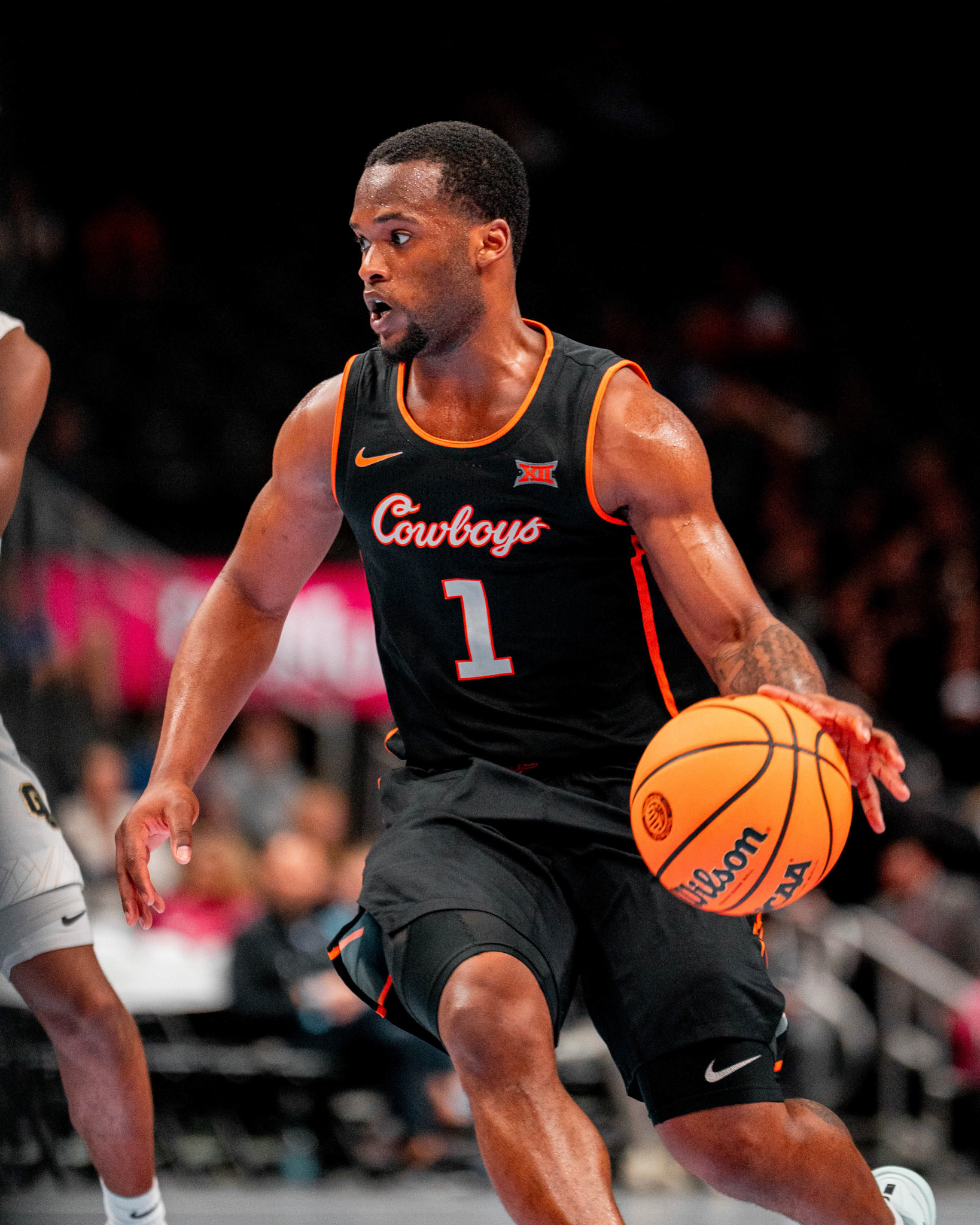 Image Taken at 2026 Phillips 66 Big 12 Men's Basketball Tournament, 11, 03, 2026, T-Mobile Center, Kansas City Missouri. Carson Skidmore/OSU Athletics