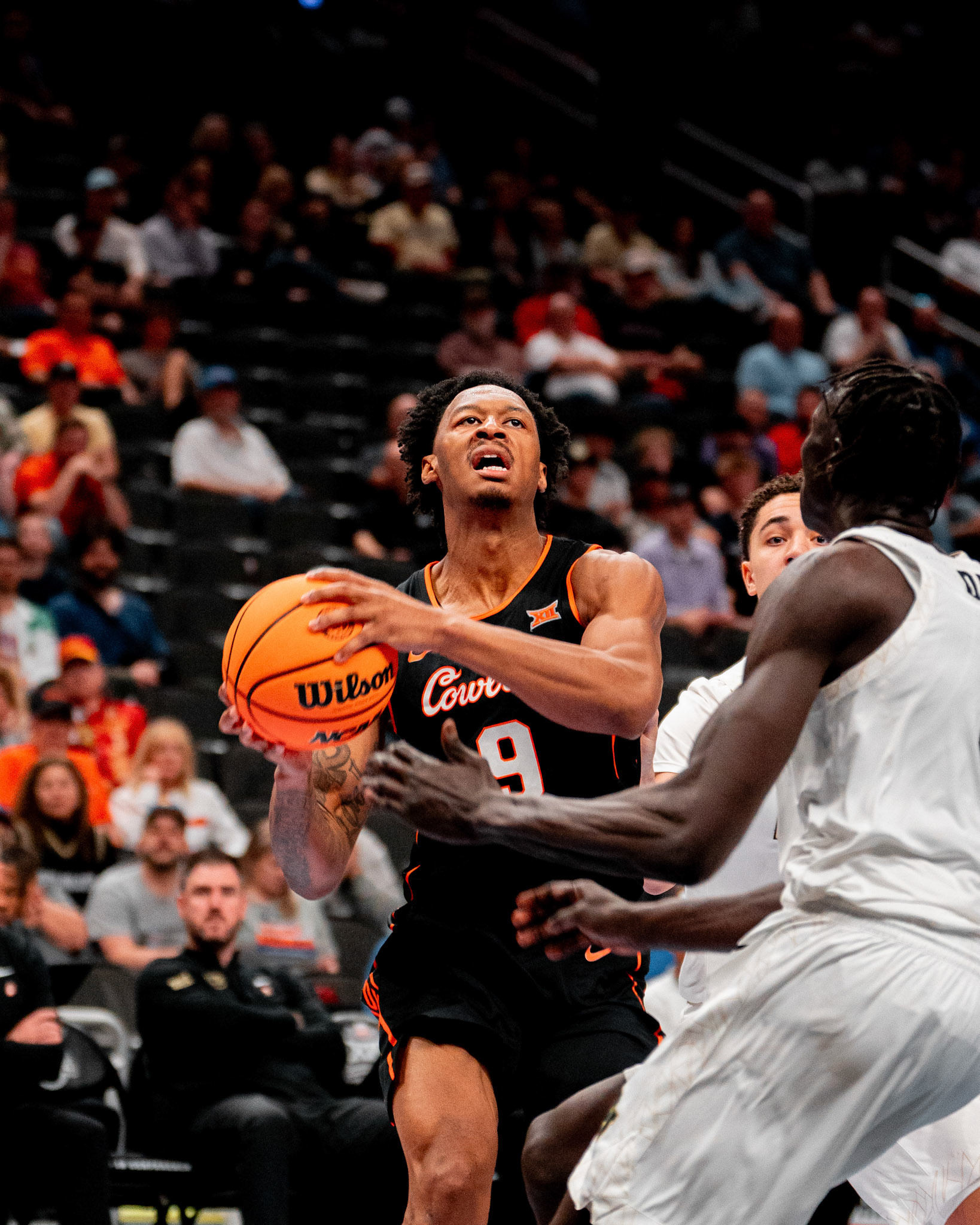 Image Taken at 2026 Phillips 66 Big 12 Men's Basketball Tournament, 11, 03, 2026, T-Mobile Center, Kansas City Missouri. Carson Skidmore/OSU Athletics